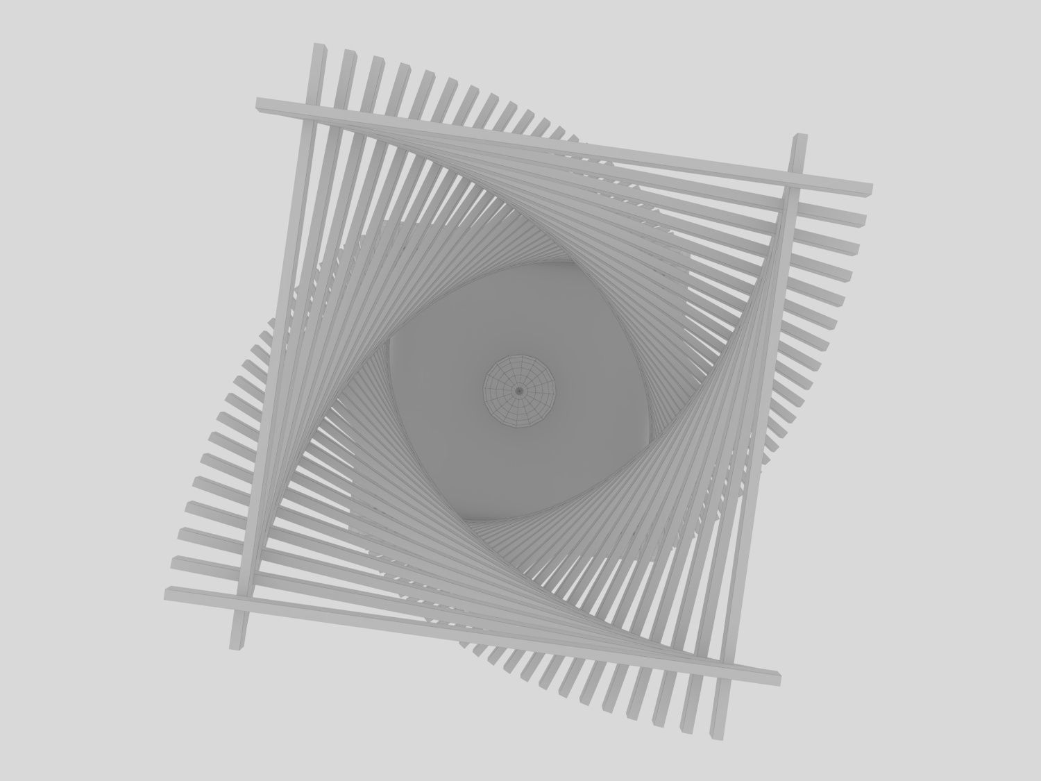 Floor lamp Wood 3D model_4