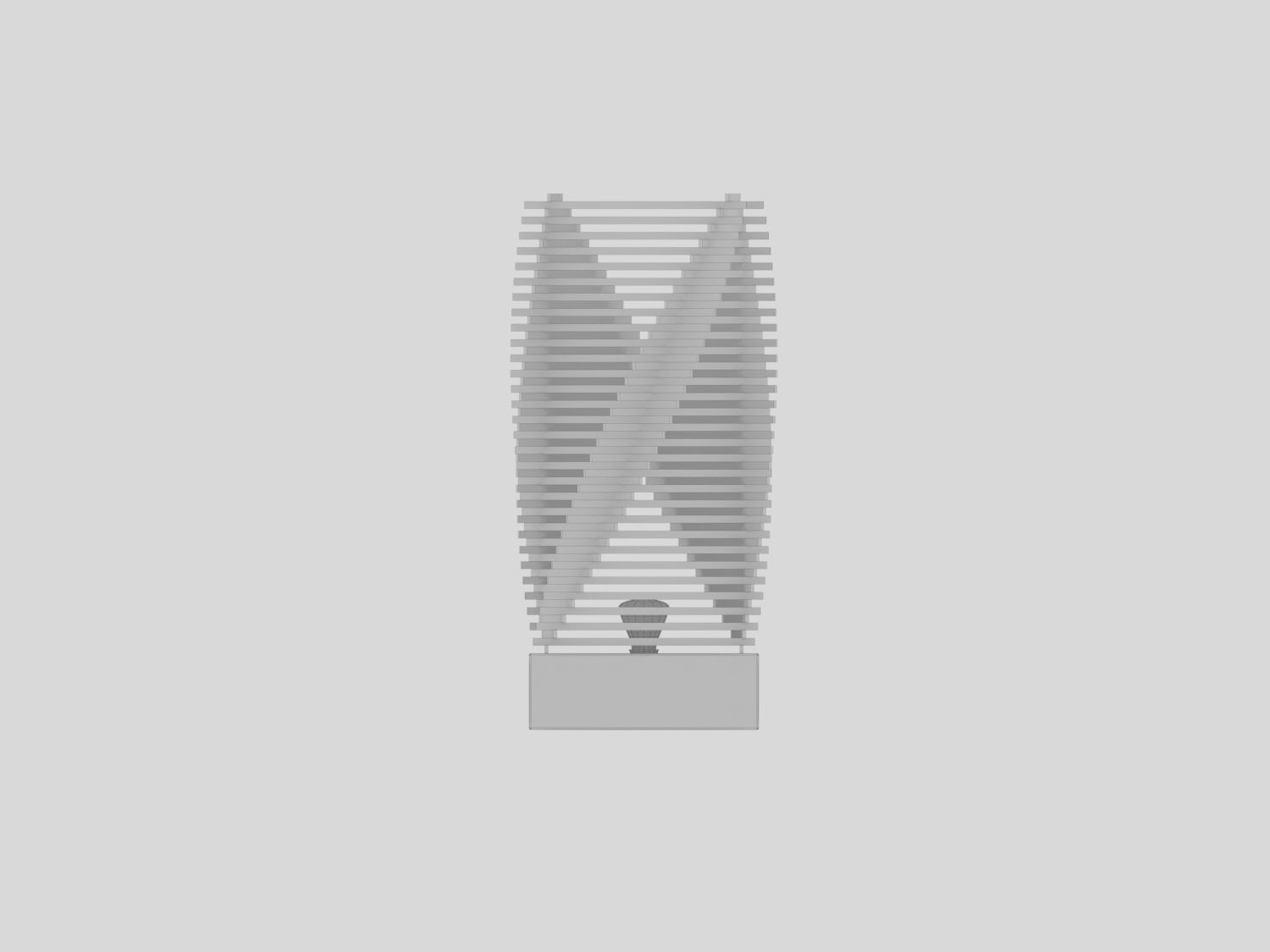 Floor lamp Wood 3D model_5