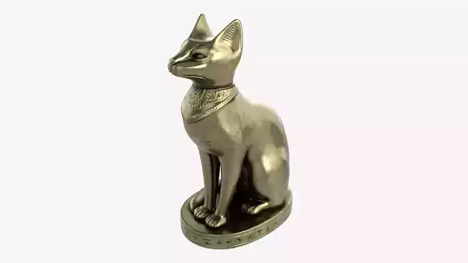 Egyptian Cat Statuette 3D model