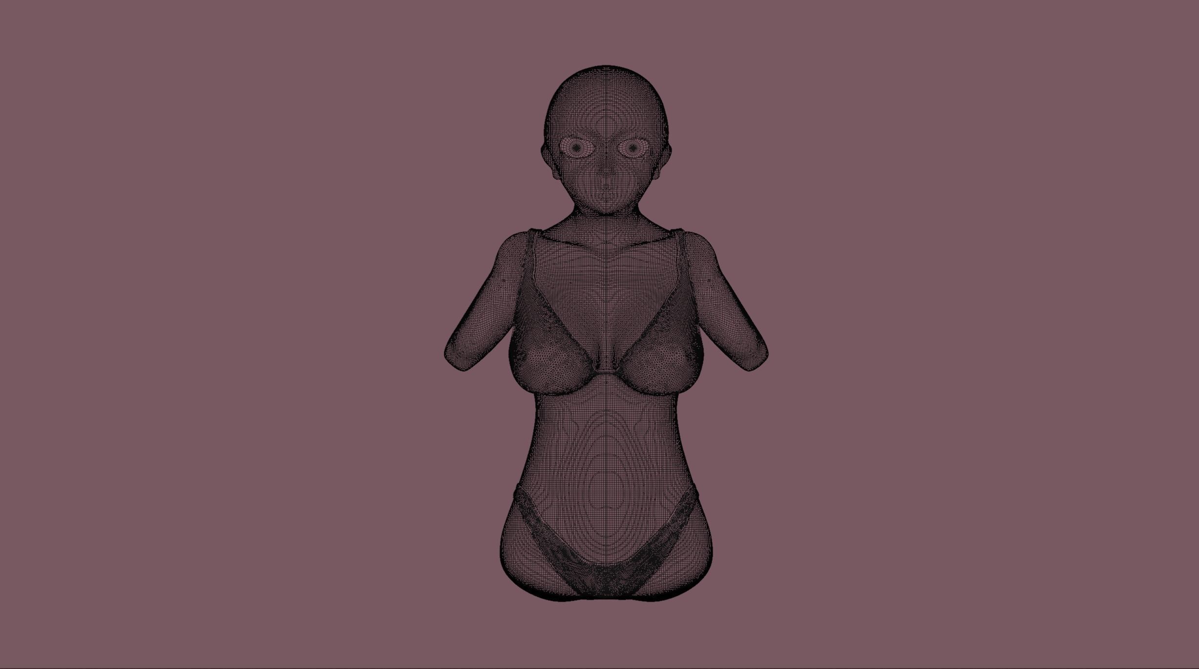 3d anime body sculpting 3D model_5