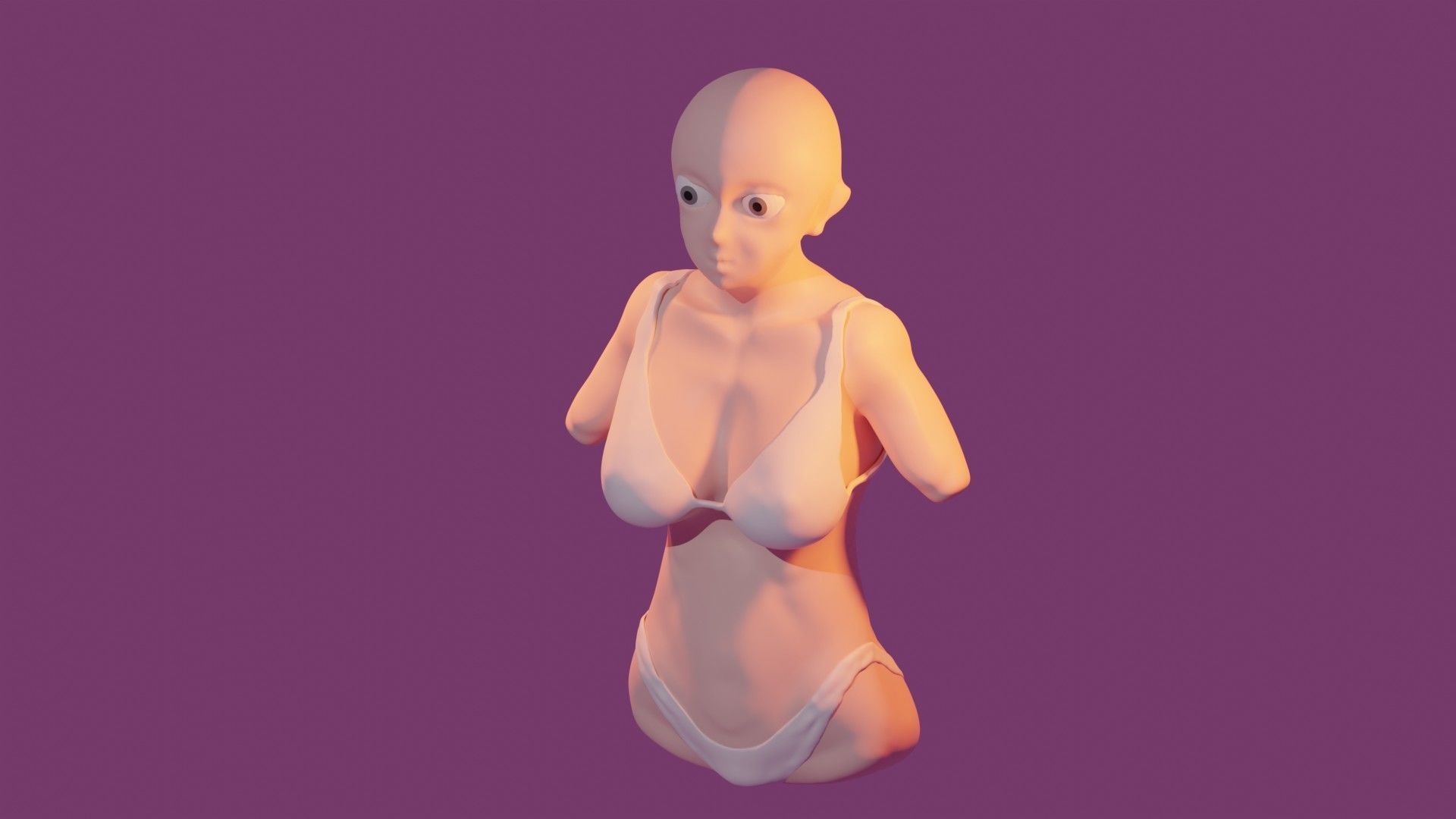 3d anime body sculpting 3D model_9