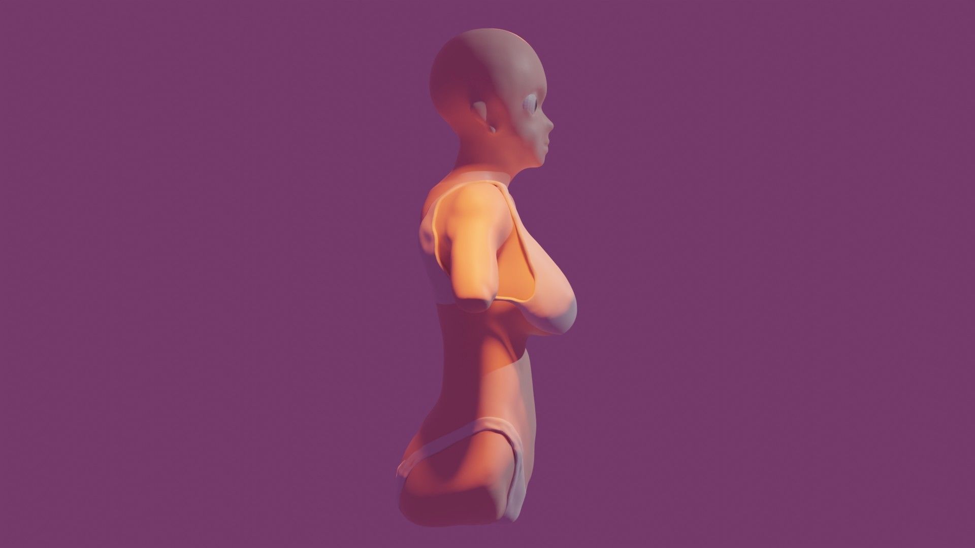 3d anime body sculpting 3D model_7