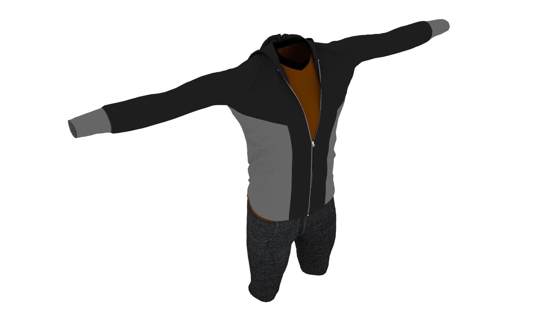 Clothes Low-poly 3D model_4
