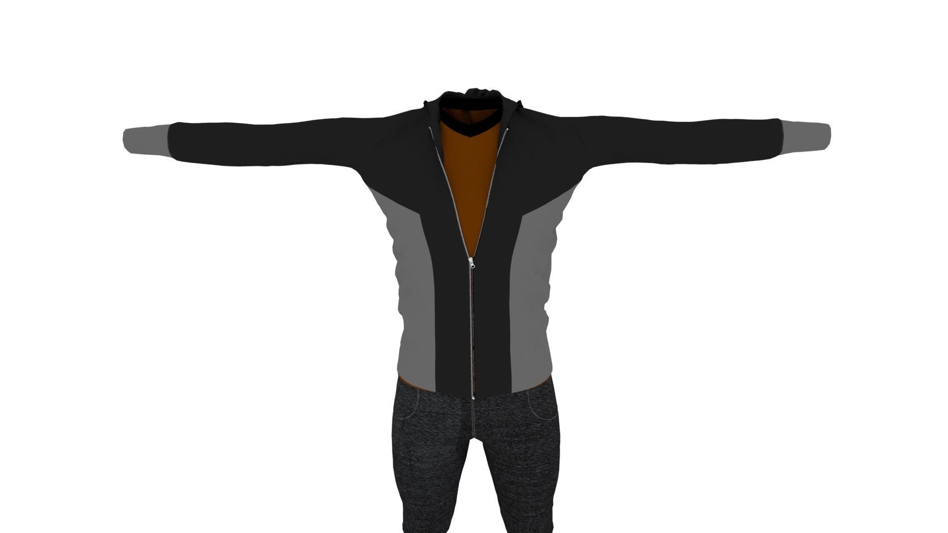 Clothes Low-poly 3D model_5