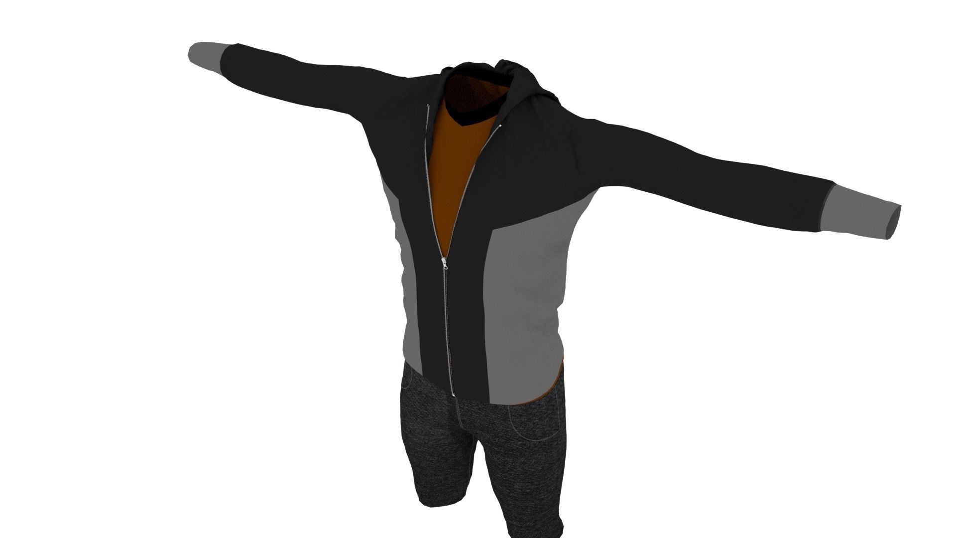 Clothes Low-poly 3D model_3