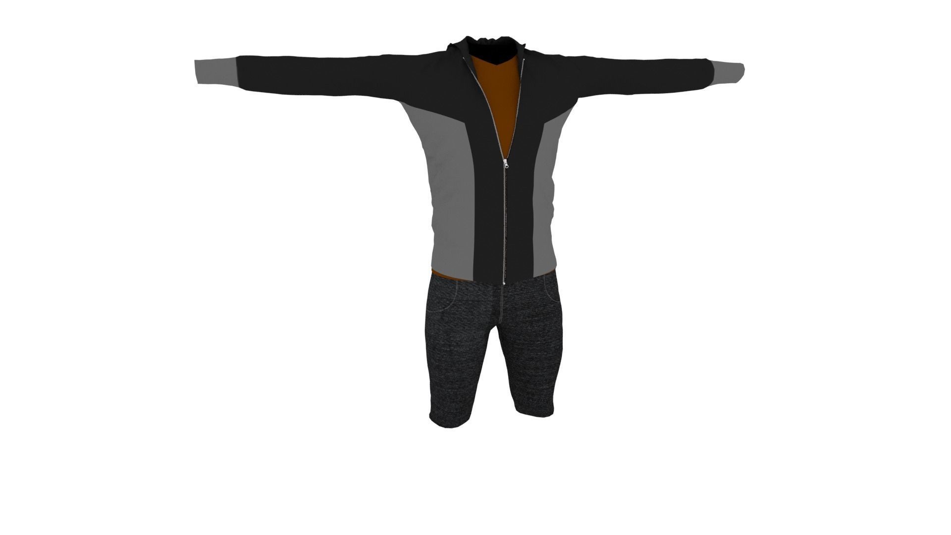 Clothes Low-poly 3D model_1