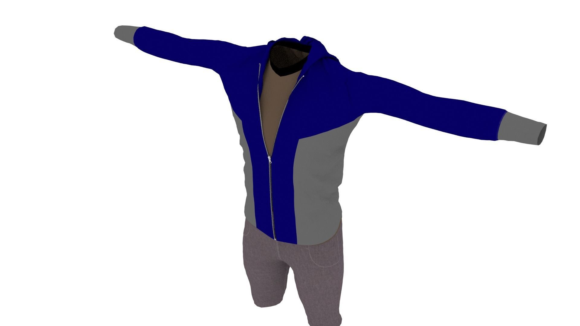 Clothes Low-poly 3D model_3