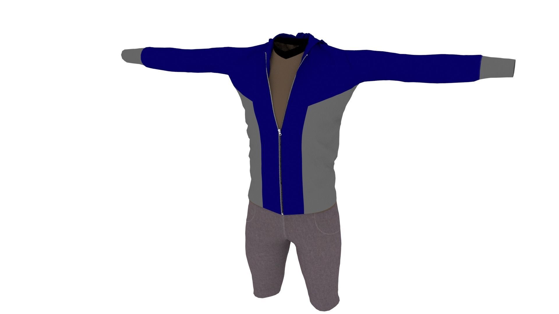 Clothes Low-poly 3D model_2