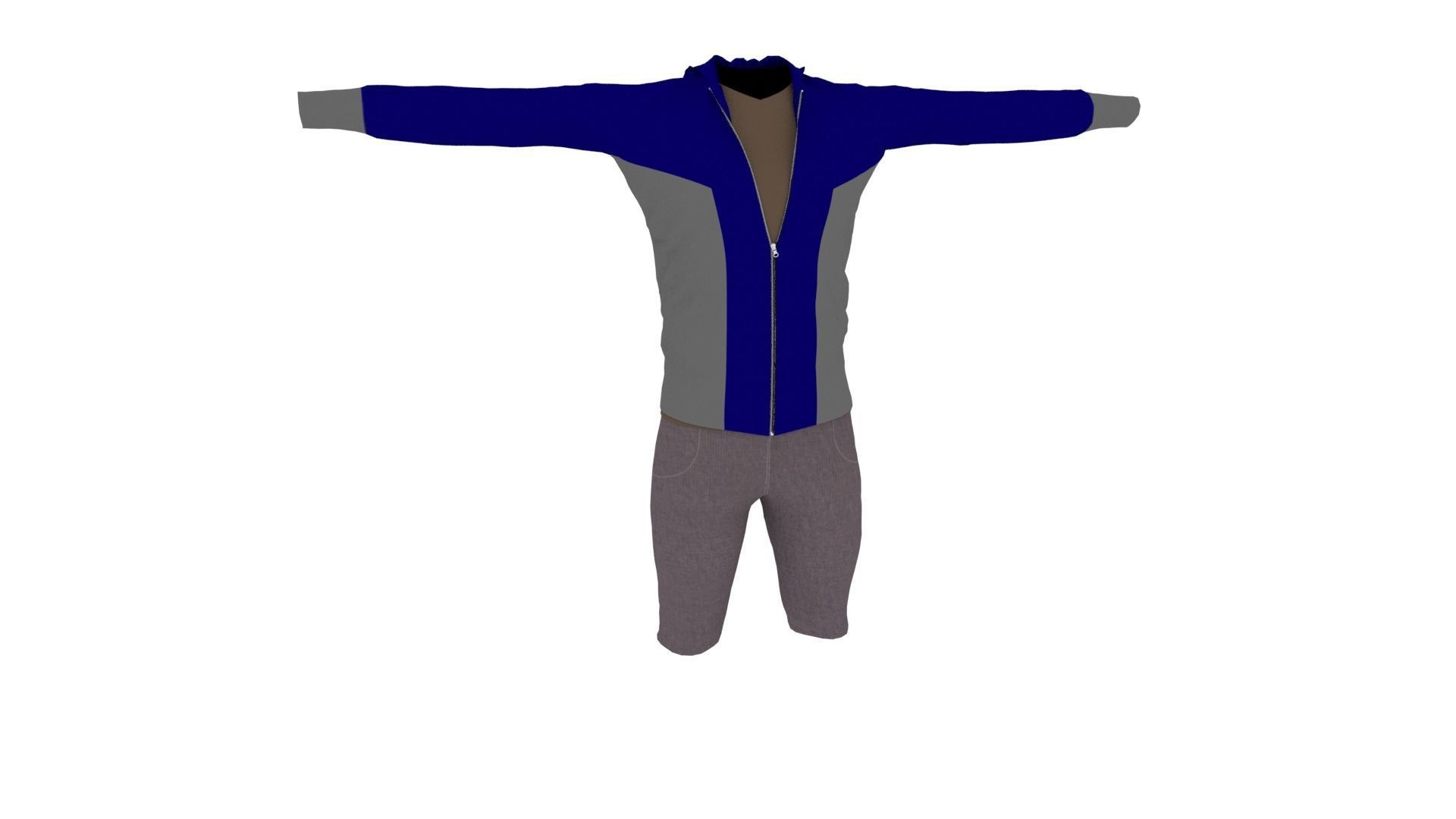 Clothes Low-poly 3D model_1