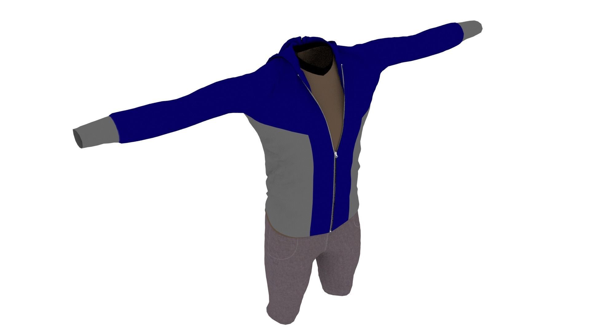Clothes Low-poly 3D model_4