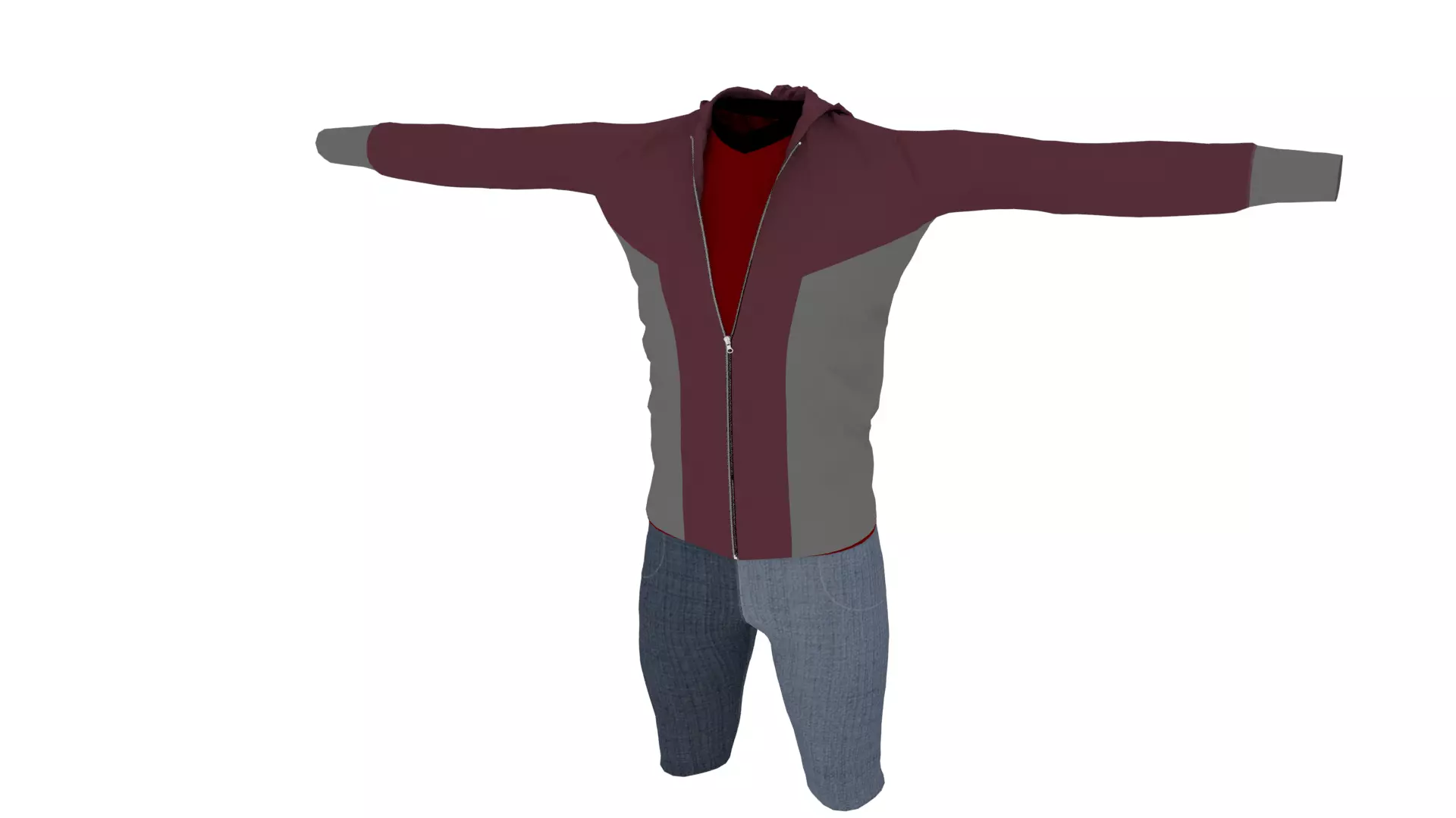 Clothes Low-poly 3D model_0