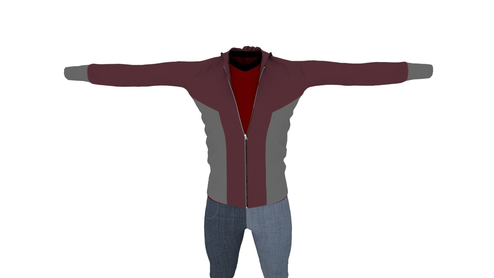 Clothes Low-poly 3D model_5