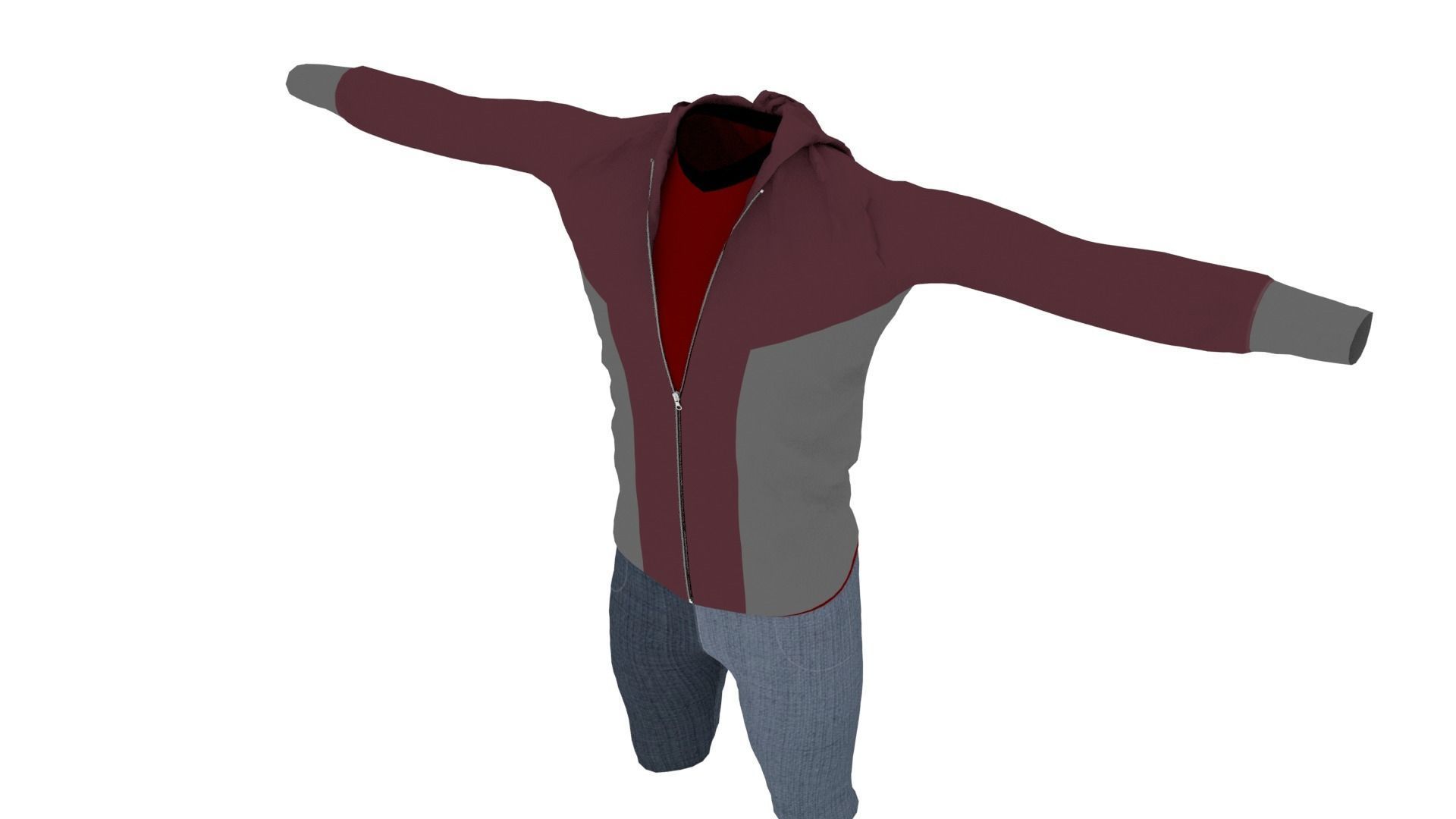 Clothes Low-poly 3D model_3