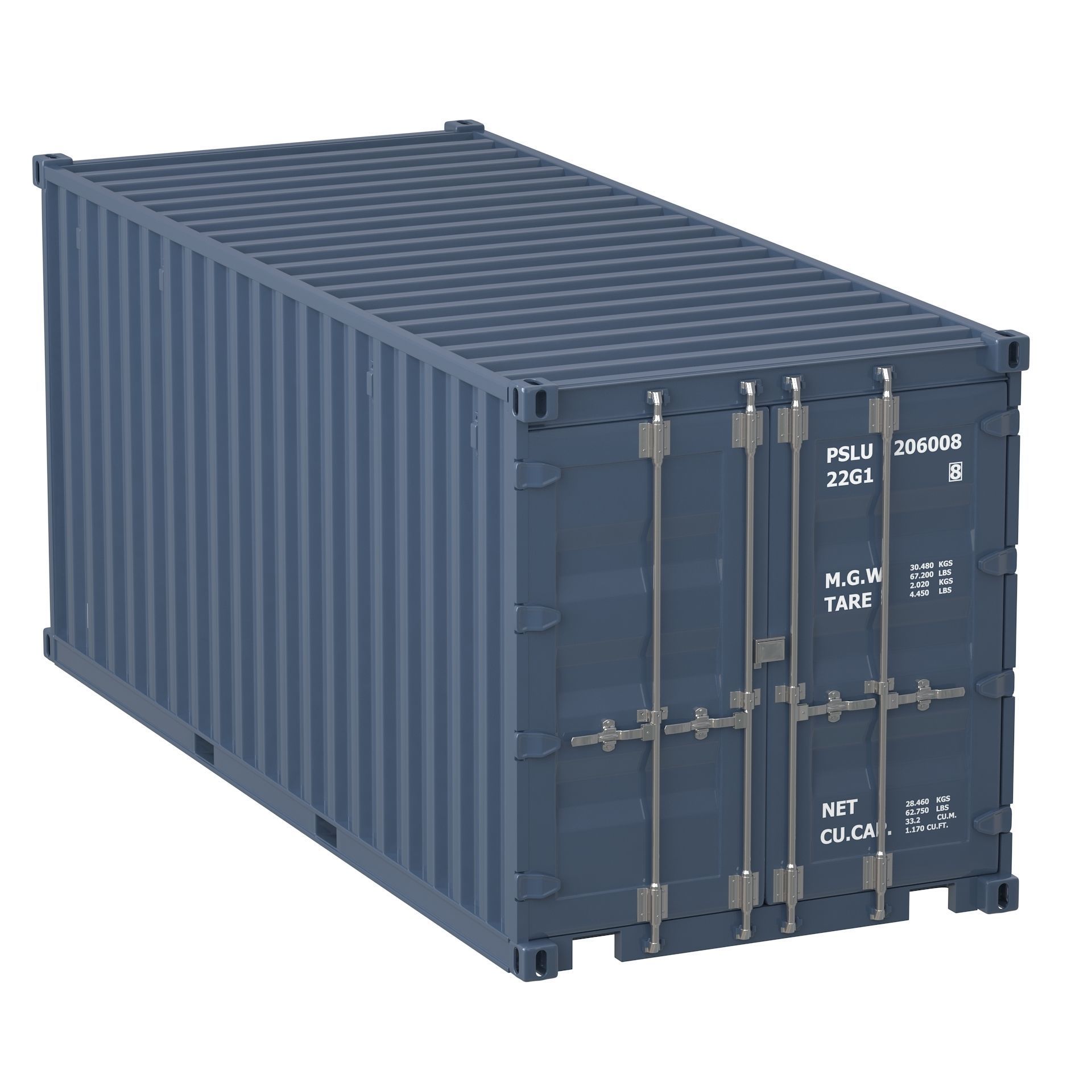 20 ft Container Collection 3D model_2