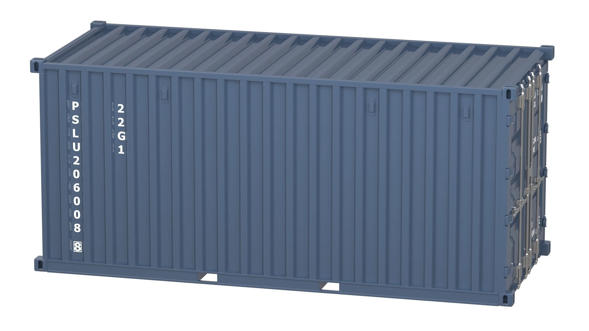 20 ft Container Collection 3D model_7