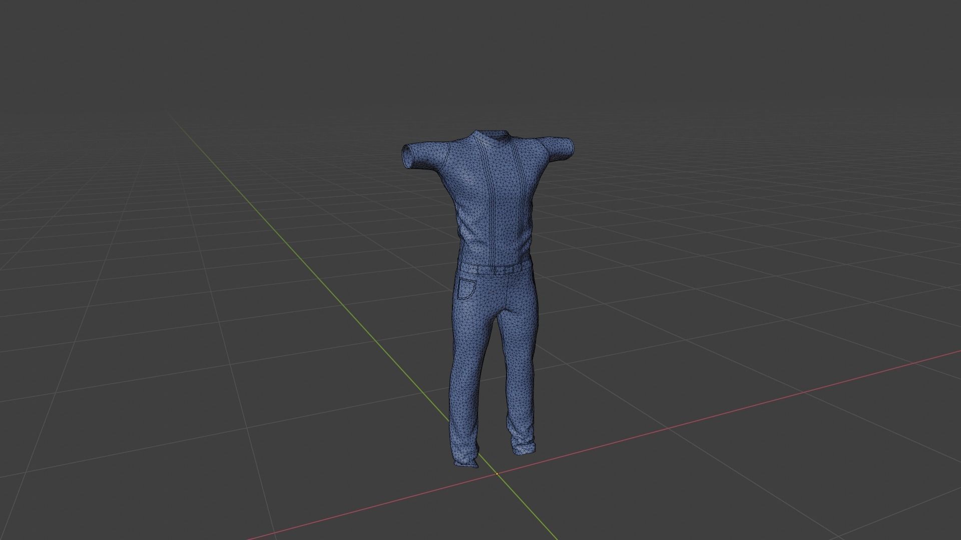Clothes Low-poly 3D model_6