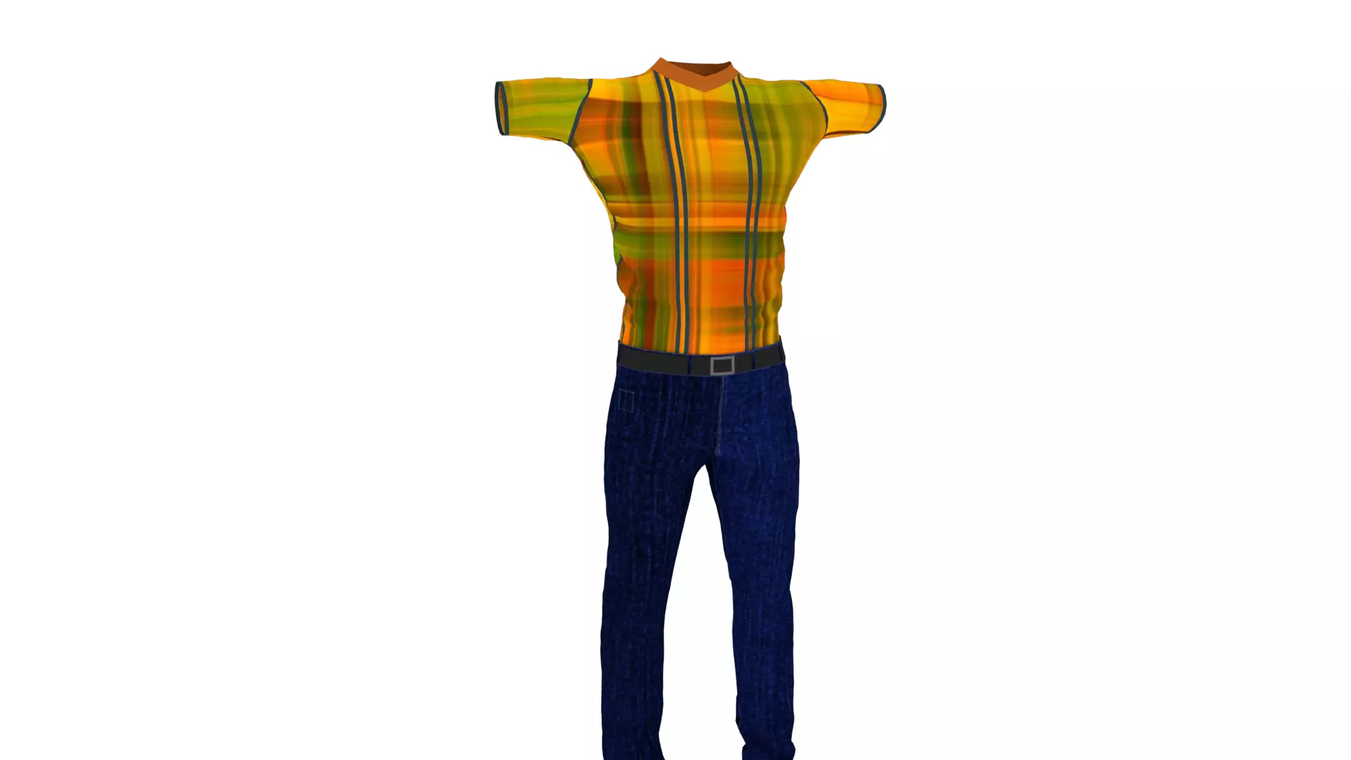 Clothes Low-poly 3D model_0