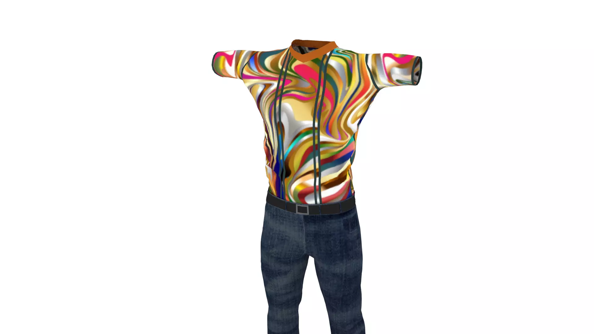 Clothes Low-poly 3D model_0