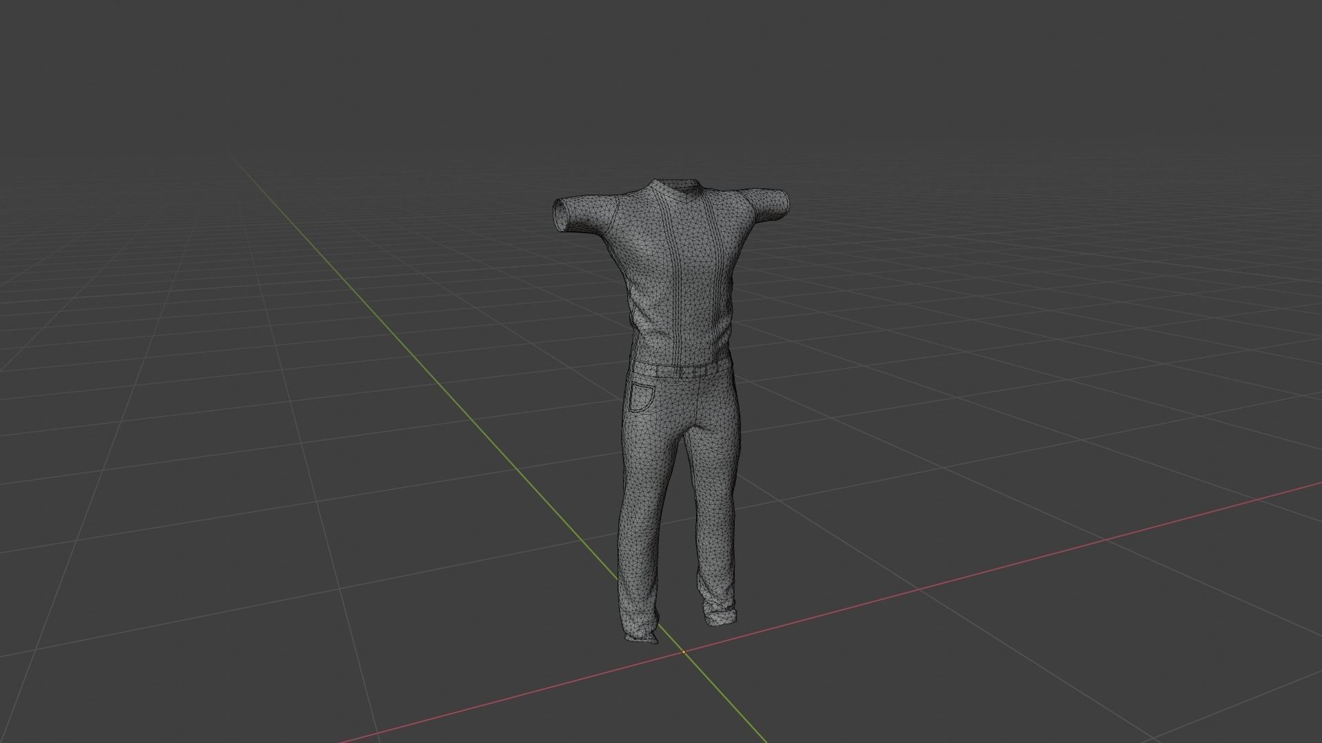 Clothes Low-poly 3D model_6
