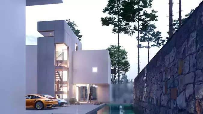 Overcast Exterior - Lumion Free Scene 3D model