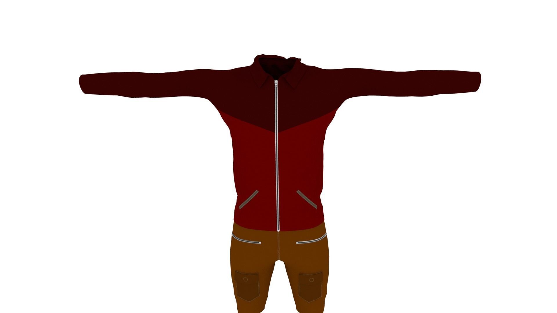 Male Clothes Low-poly 3D model_5