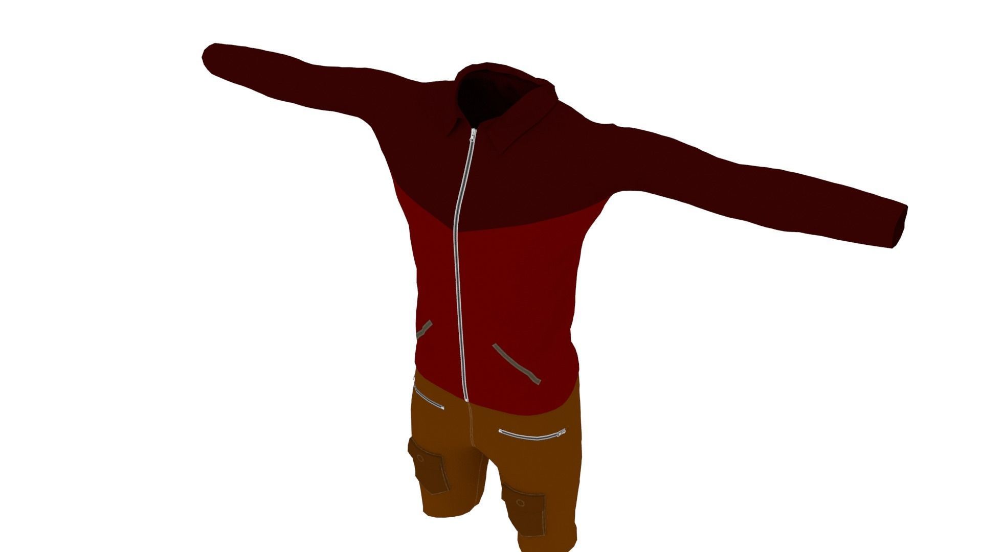 Male Clothes Low-poly 3D model_3