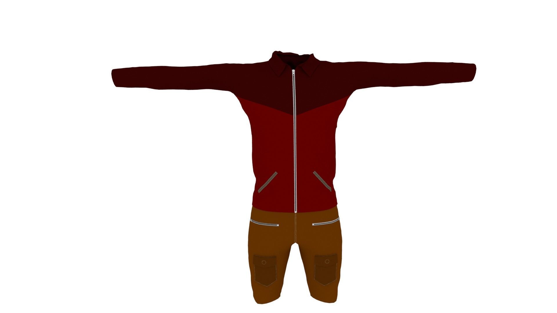 Male Clothes Low-poly 3D model_2