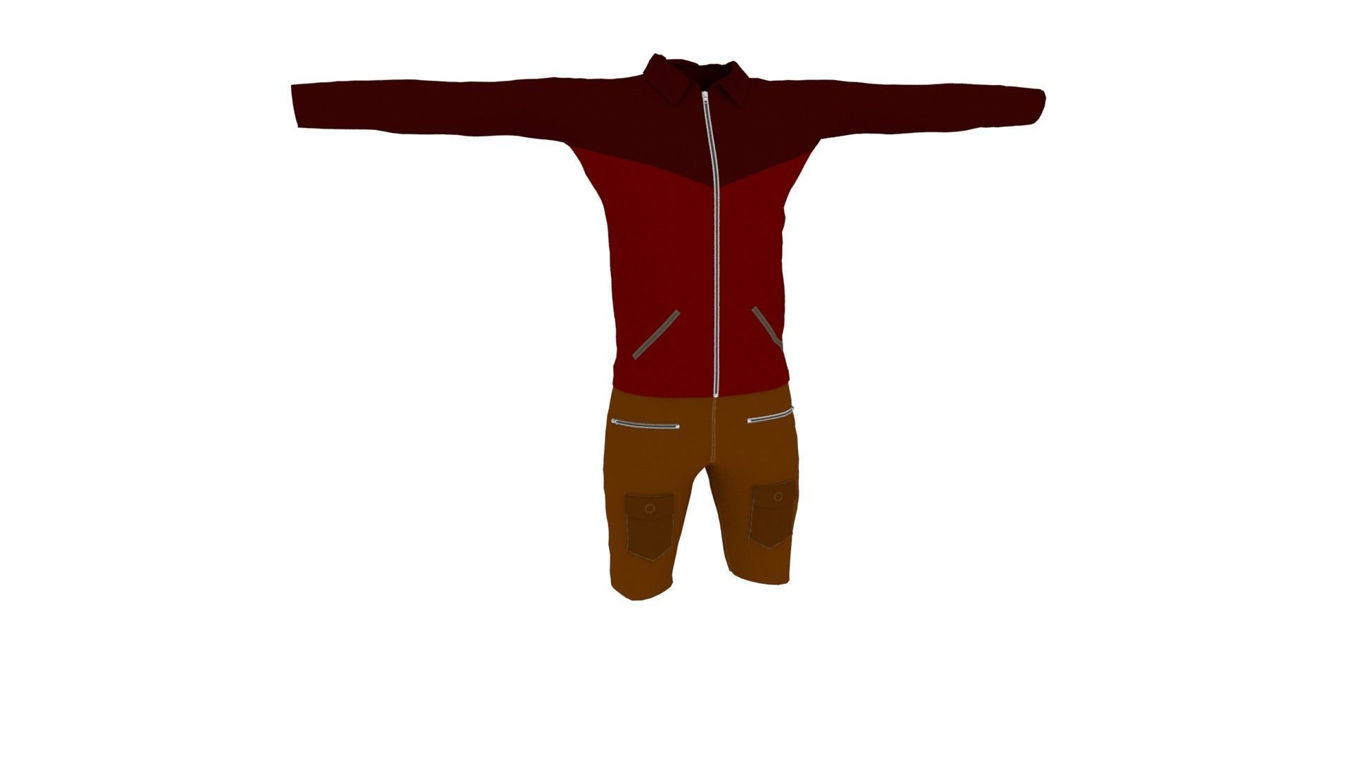 Male Clothes Low-poly 3D model_1