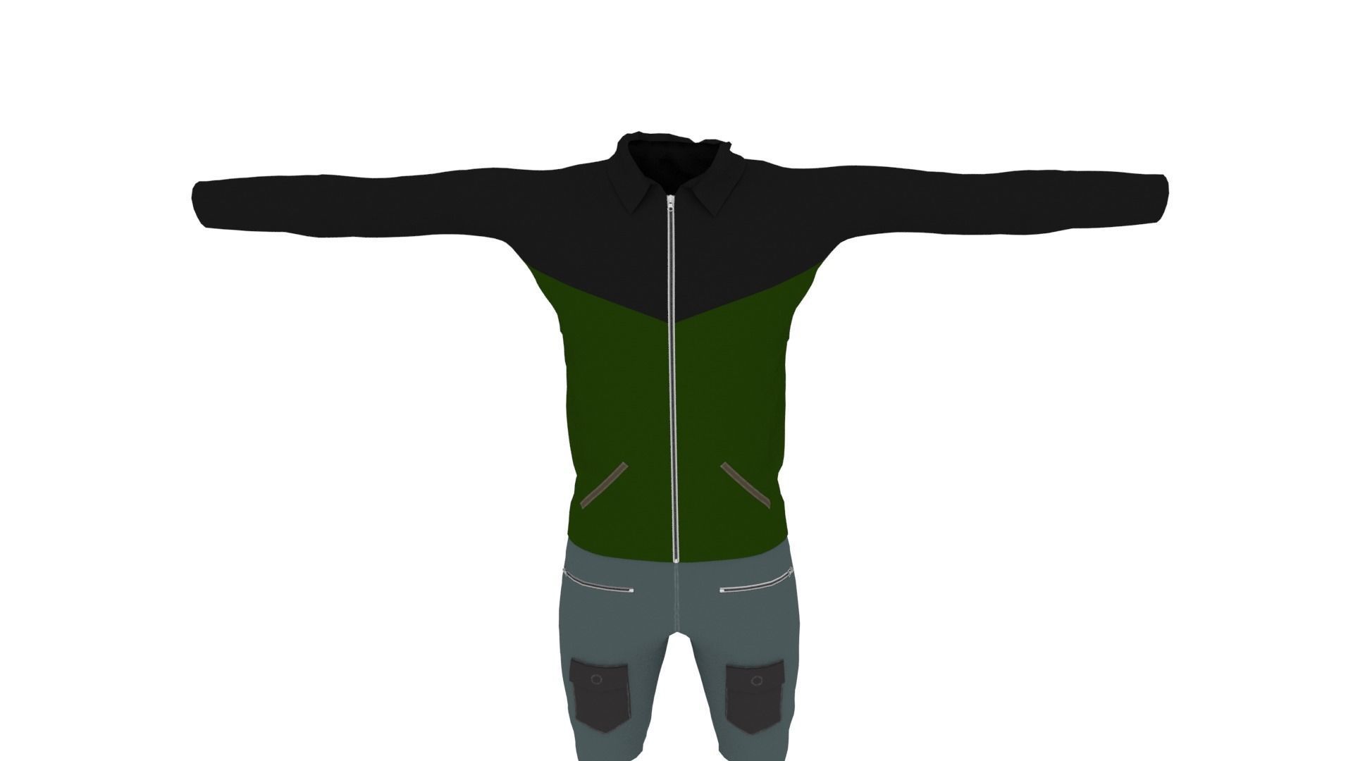 Male Clothes Low-poly 3D model_5