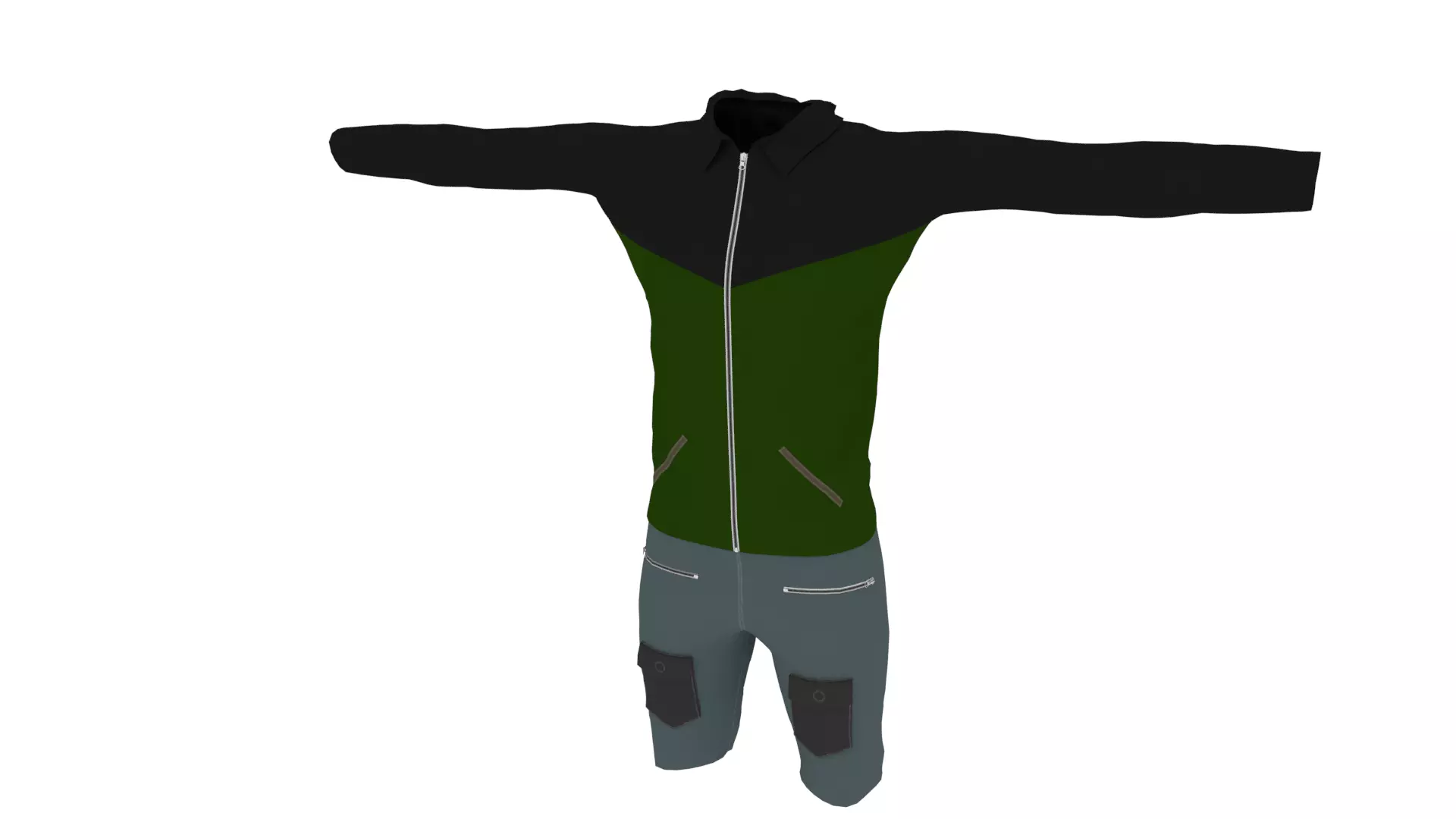 Male Clothes Low-poly 3D model_0