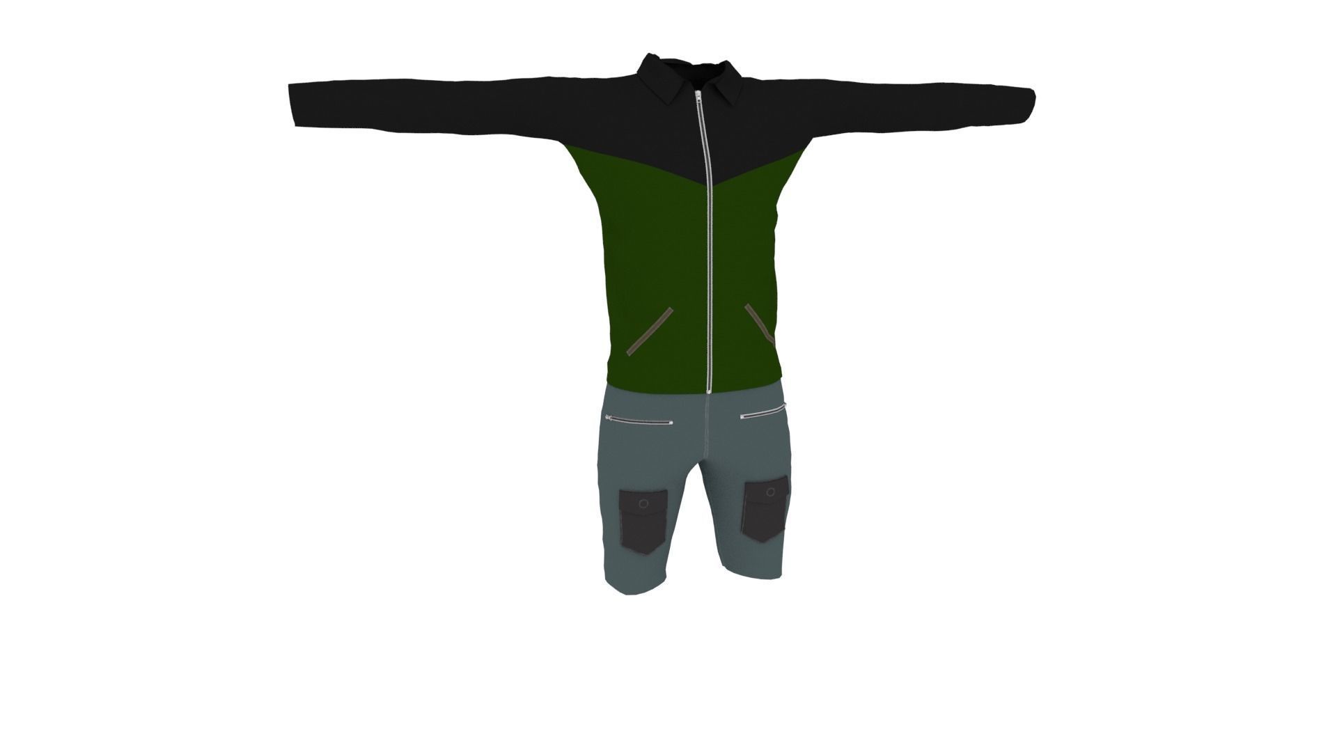 Male Clothes Low-poly 3D model_1