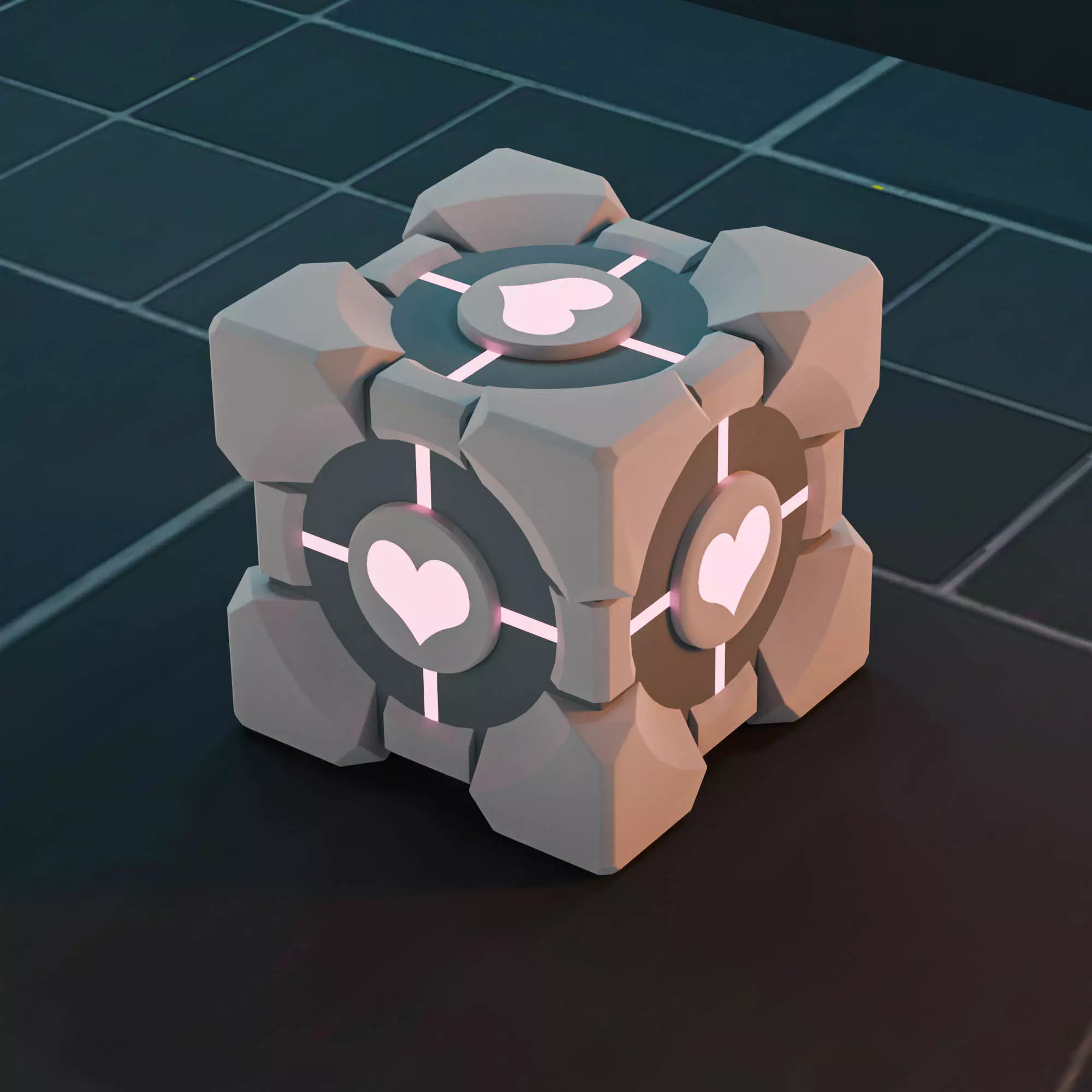 Portal Companion Cube 3D model
