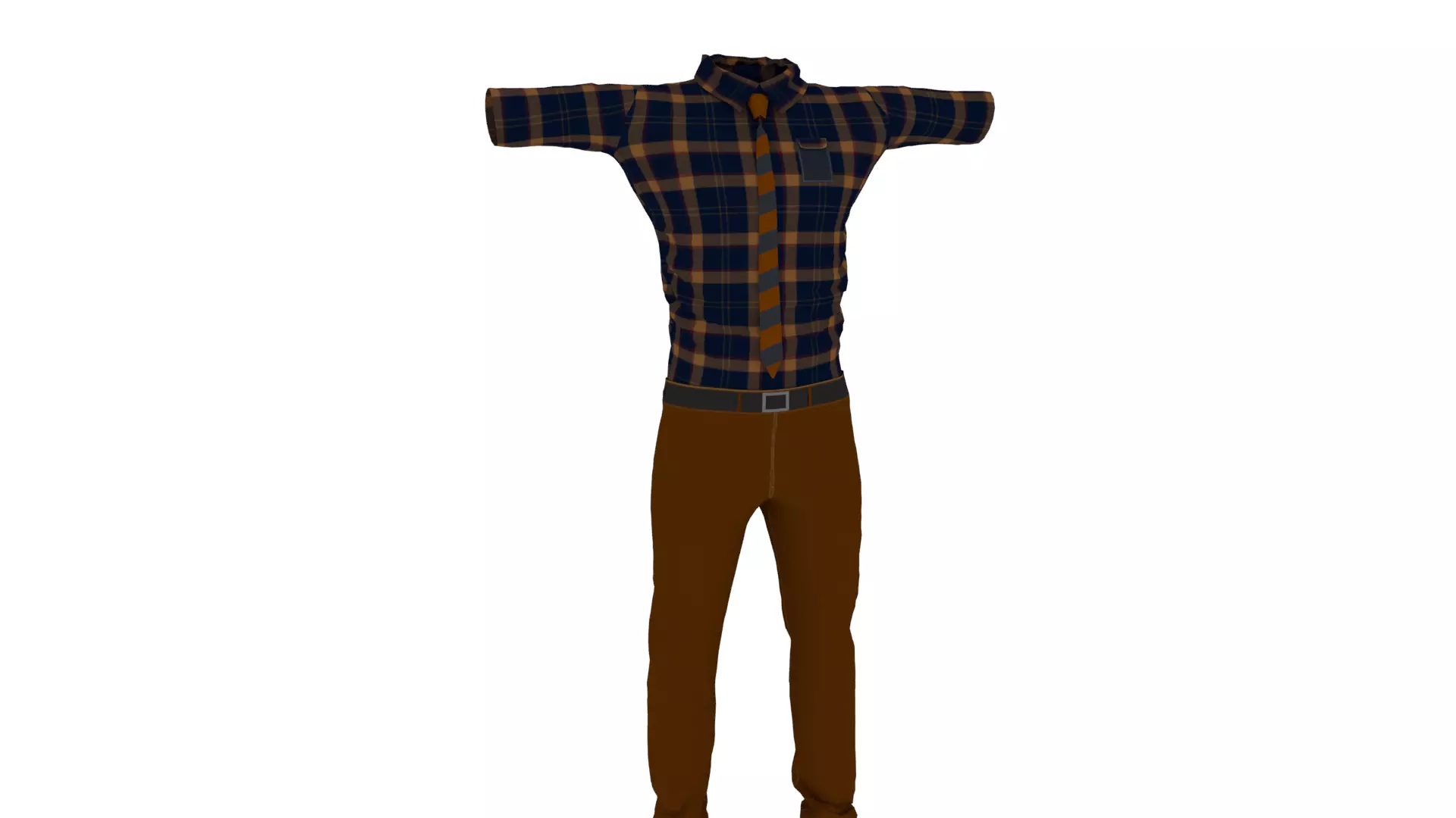 Male Clothes Low-poly 3D model_0