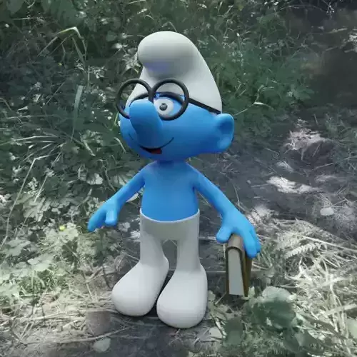 Brainy Smurf Low-poly 3D model