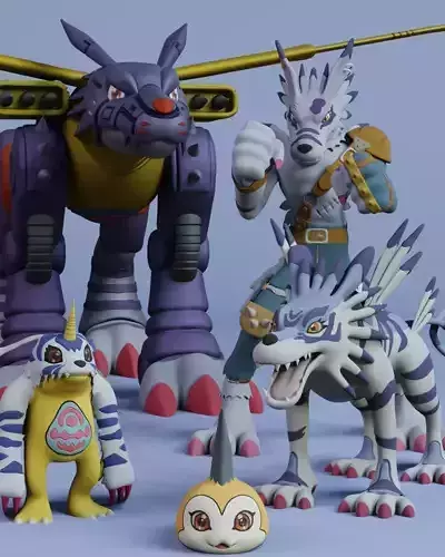 Gabumon Evolution Pack 3D print model