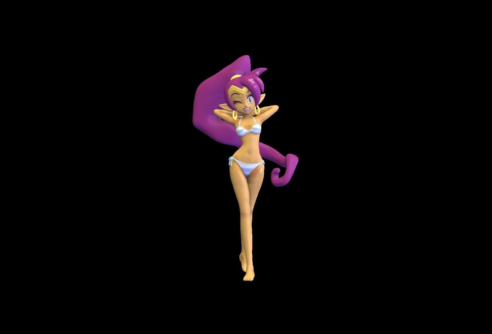 Shantae Bikini 3D print model_2