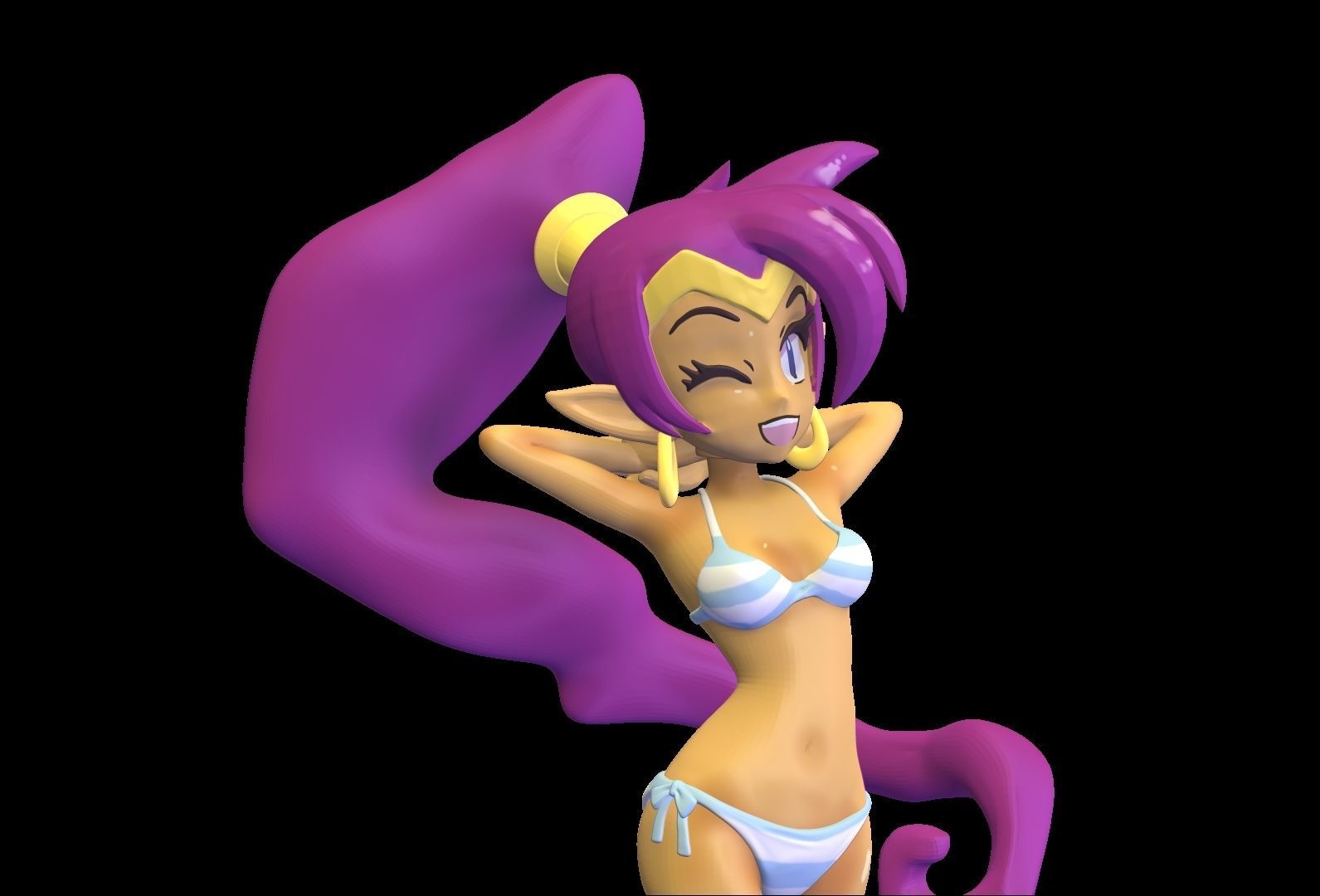 Shantae Bikini 3D print model_5