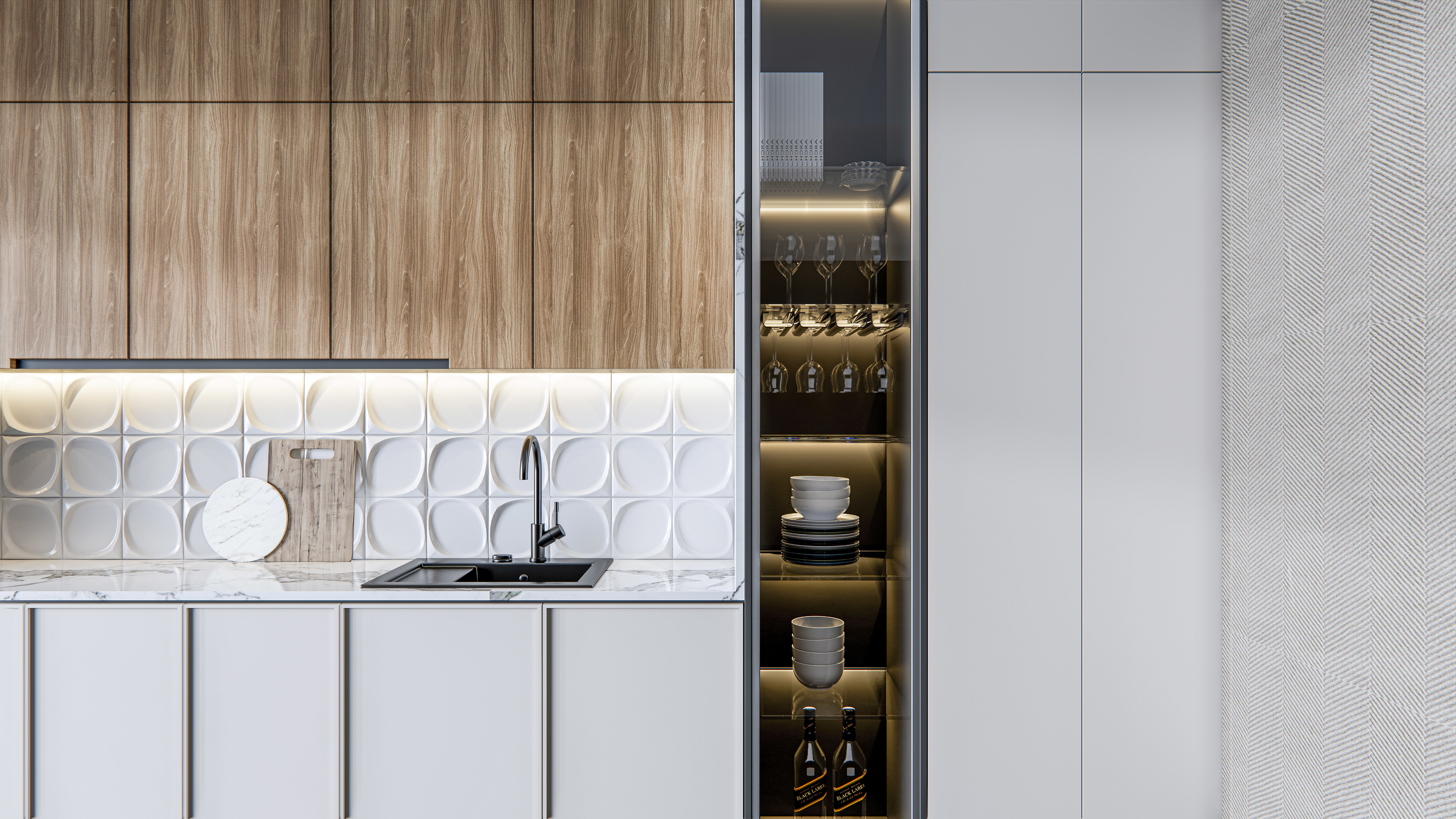 Kitchen Modern interior  0023 3D model_10