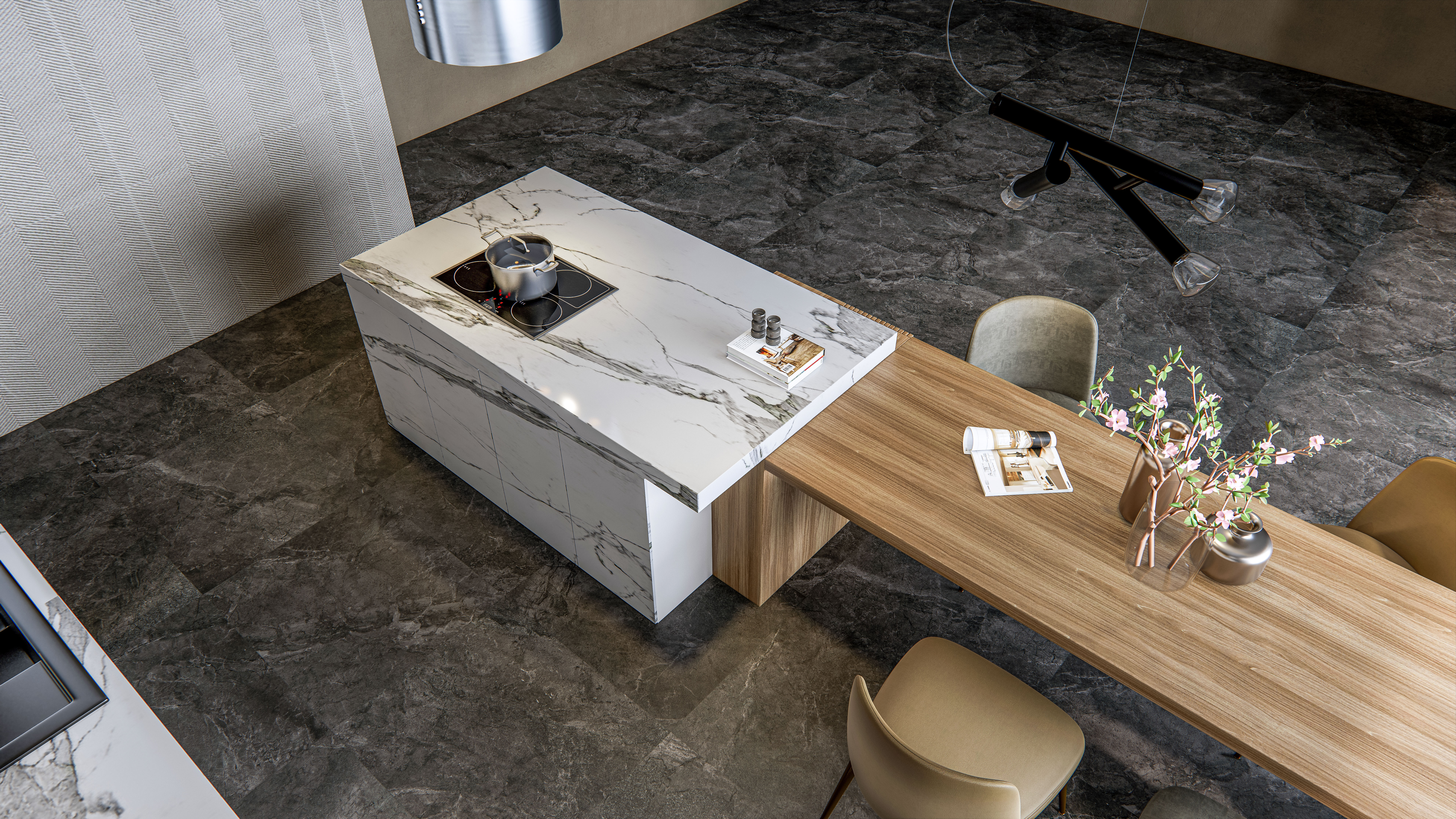 Kitchen Modern interior  0023 3D model_16