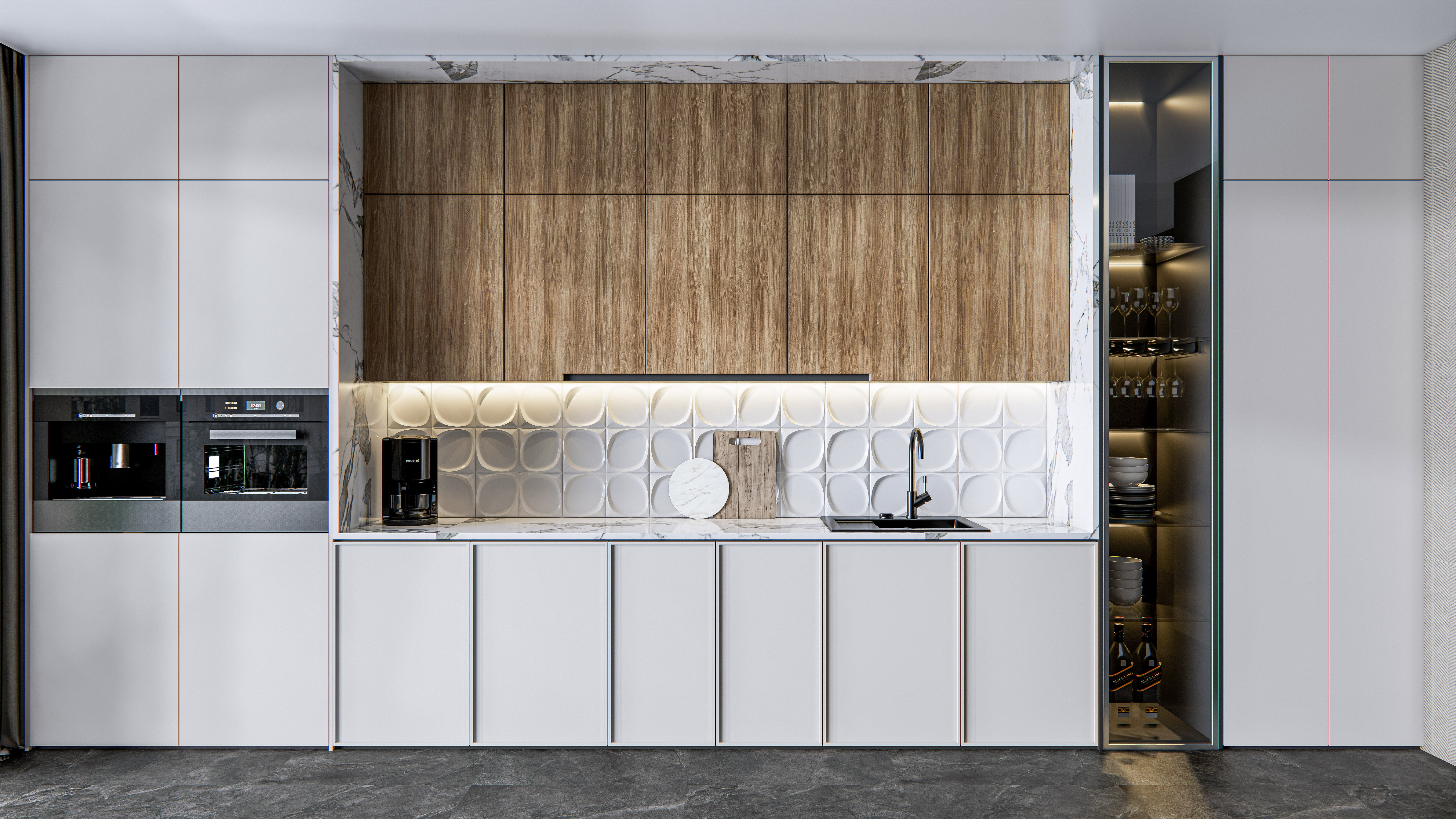 Kitchen Modern interior  0023 3D model_6