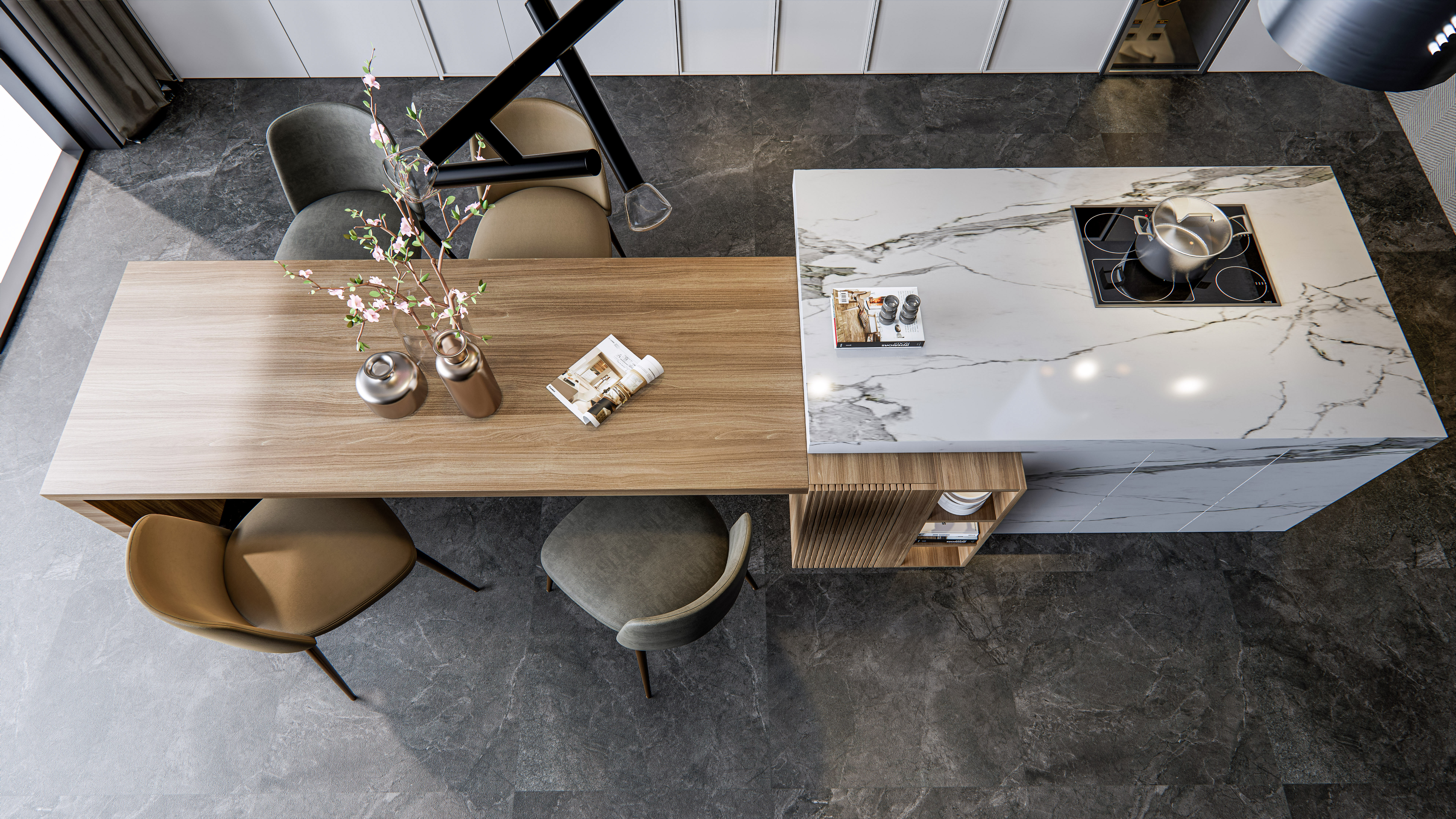 Kitchen Modern interior  0023 3D model_5