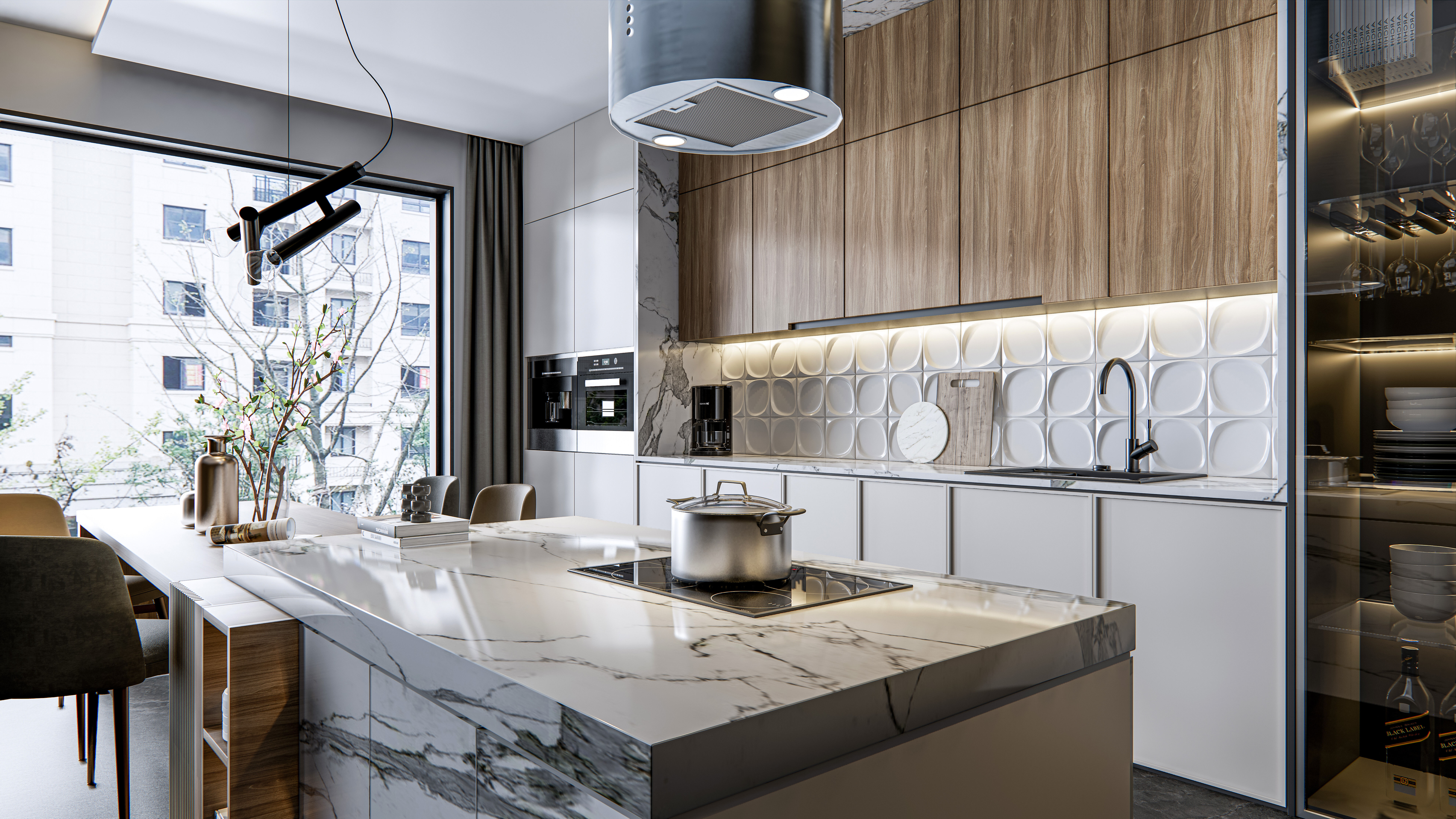 Kitchen Modern interior  0023 3D model_15