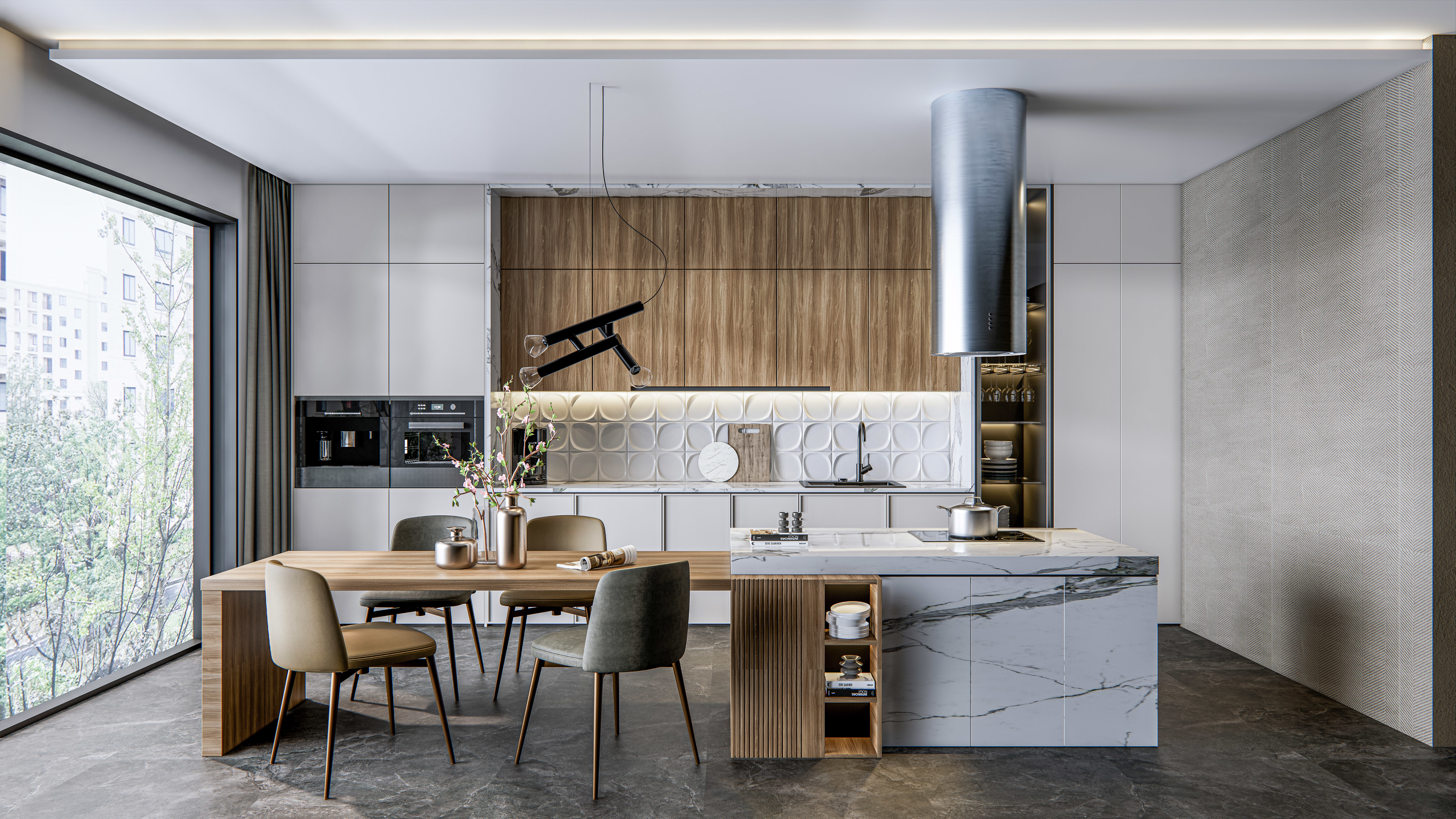 Kitchen Modern interior  0023 3D model_12