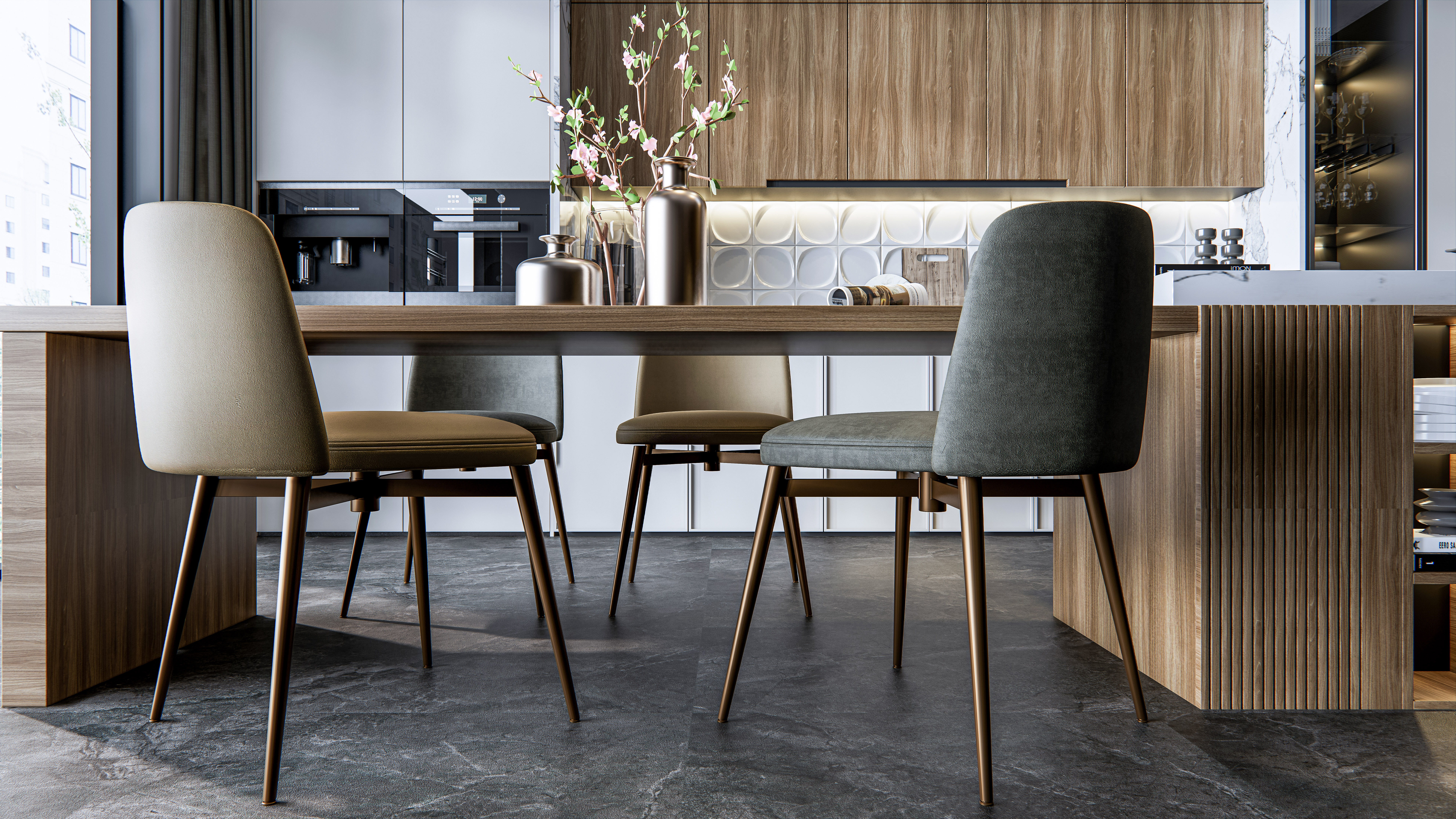 Kitchen Modern interior  0023 3D model_4