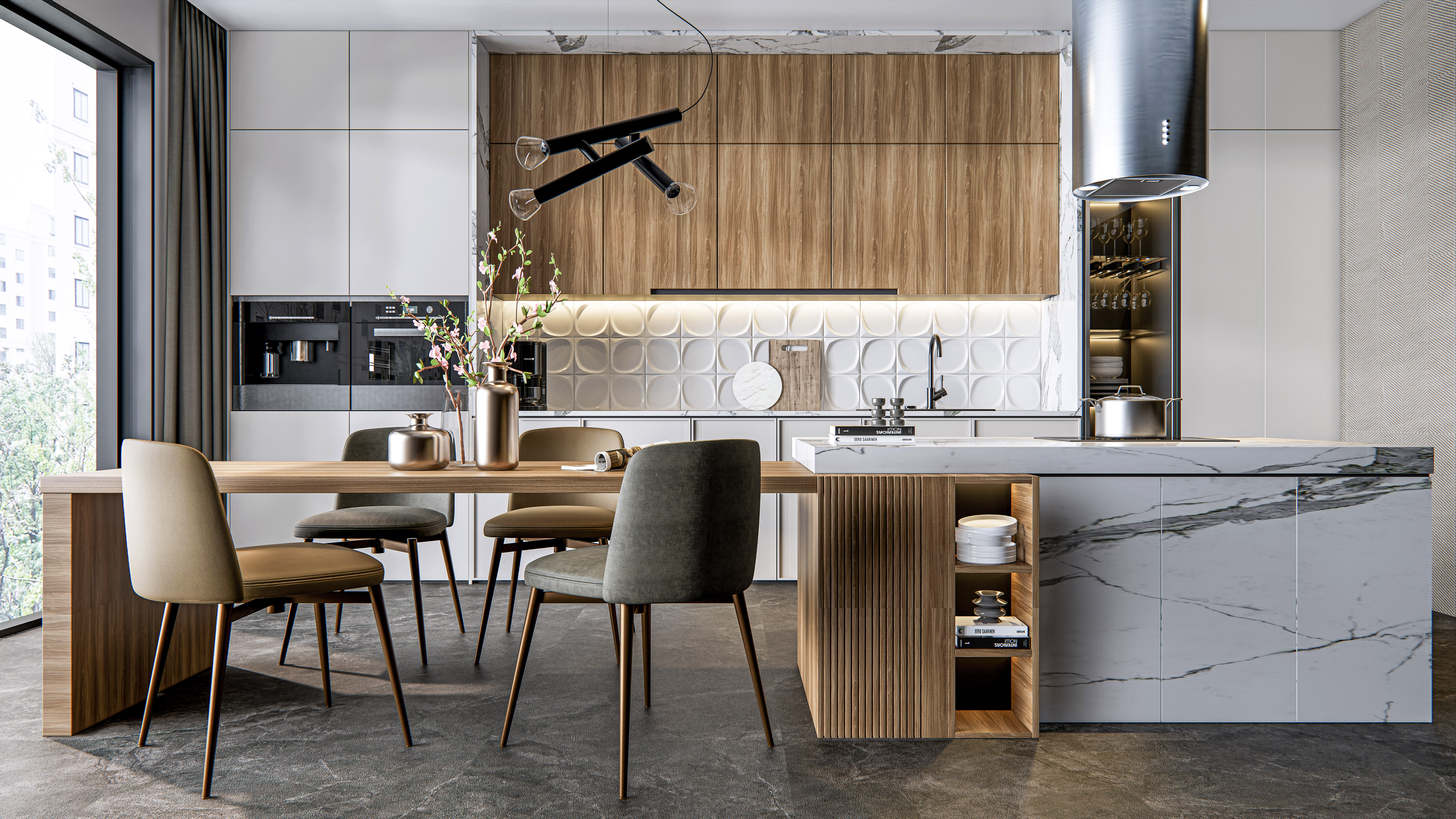 Kitchen Modern interior  0023 3D model_3