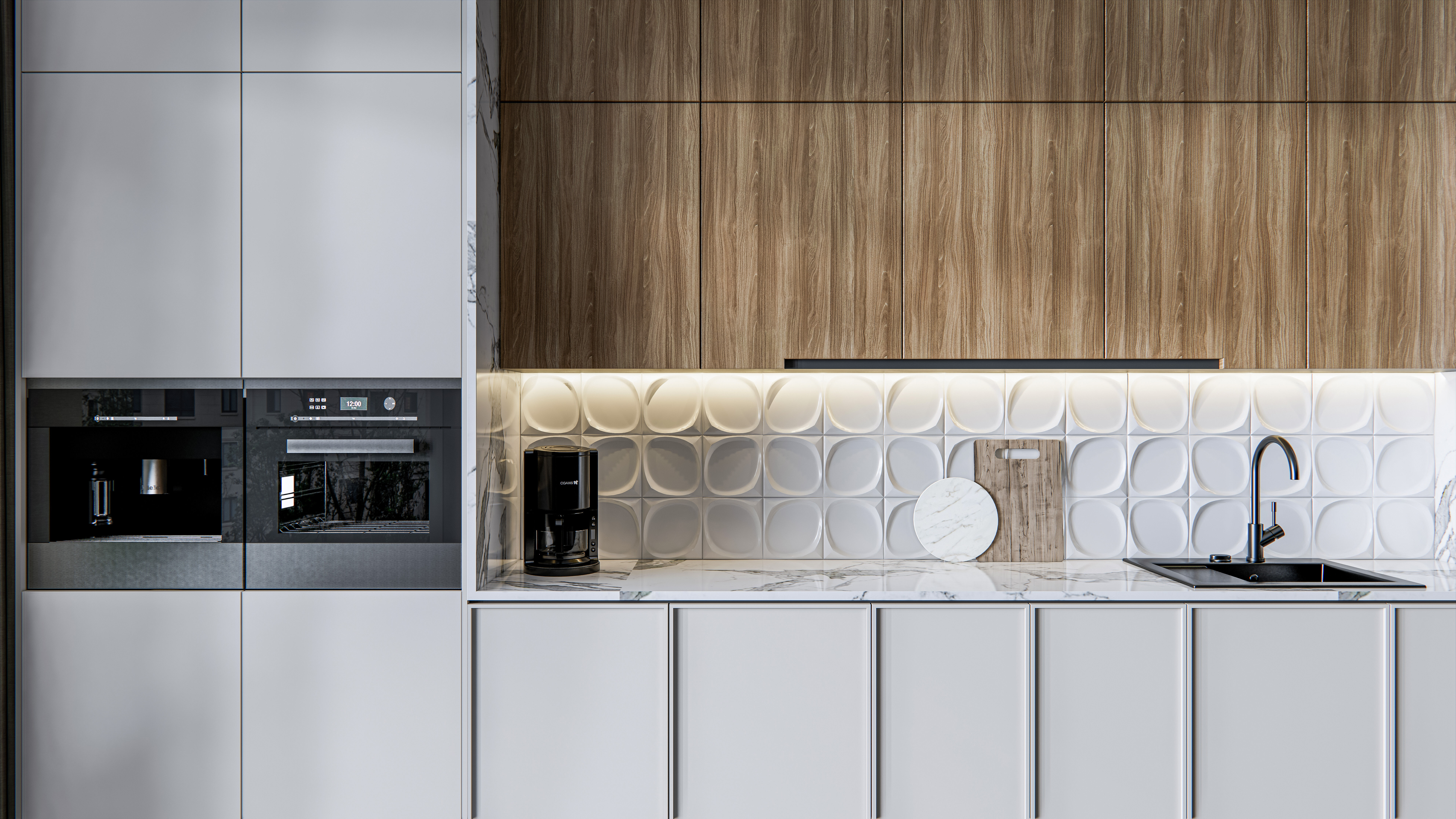 Kitchen Modern interior  0023 3D model_8