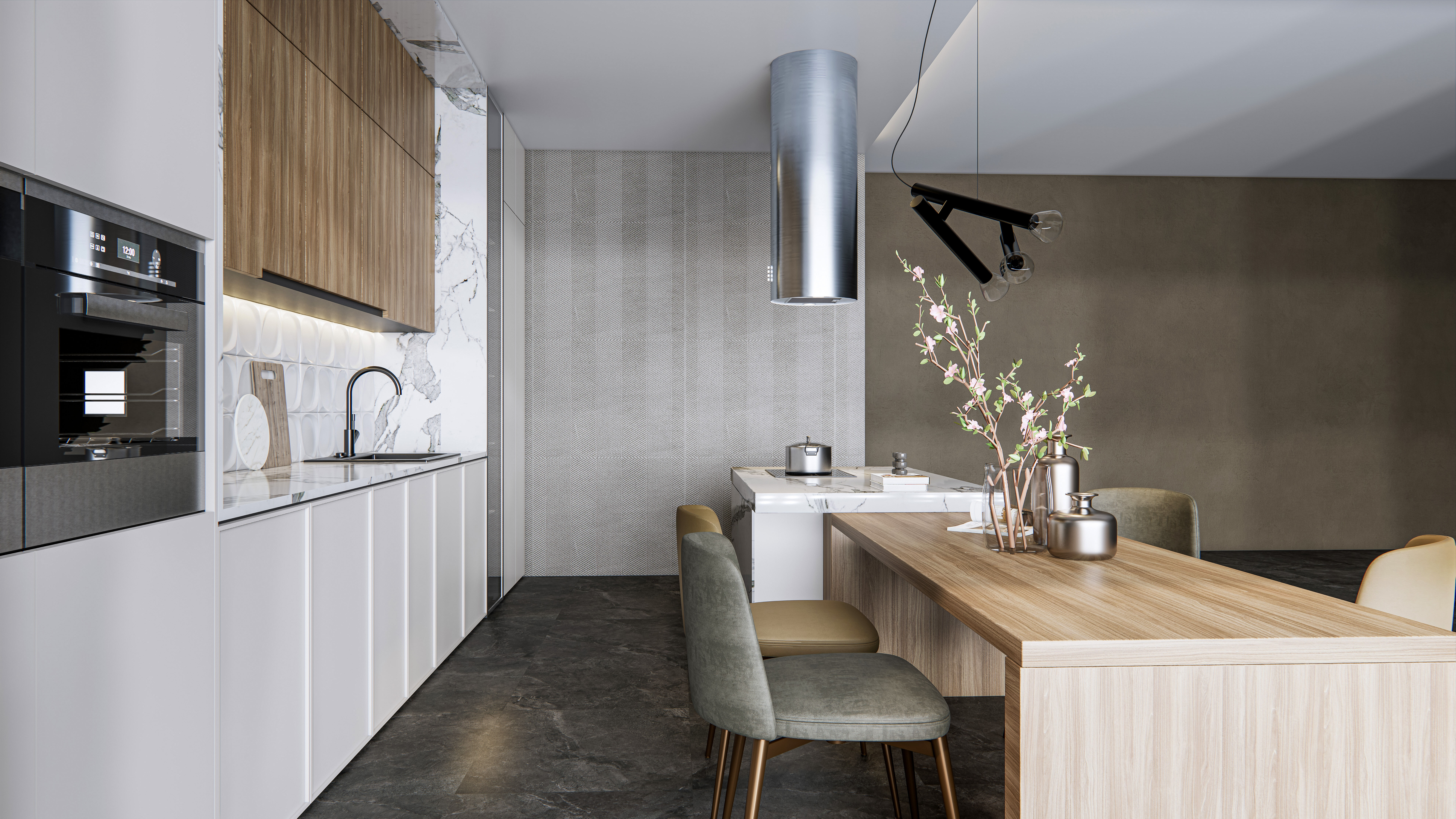 Kitchen Modern interior  0023 3D model_13