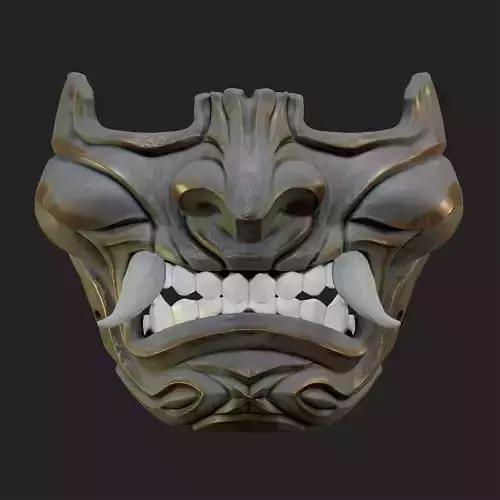 Samurai Oni Mask 04 Half Face