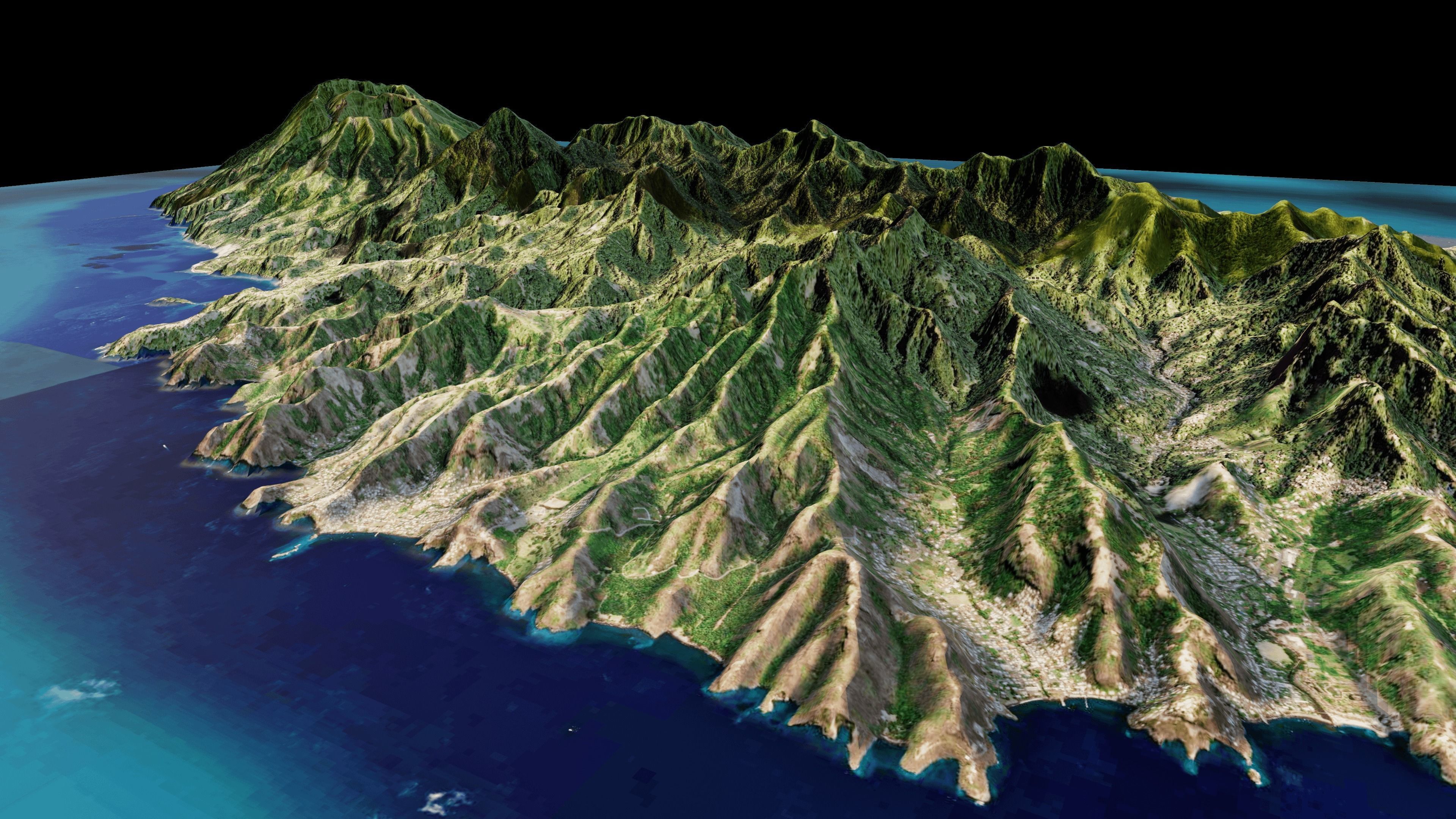 Saint Vincent island full 3d model terrain 3D model_1