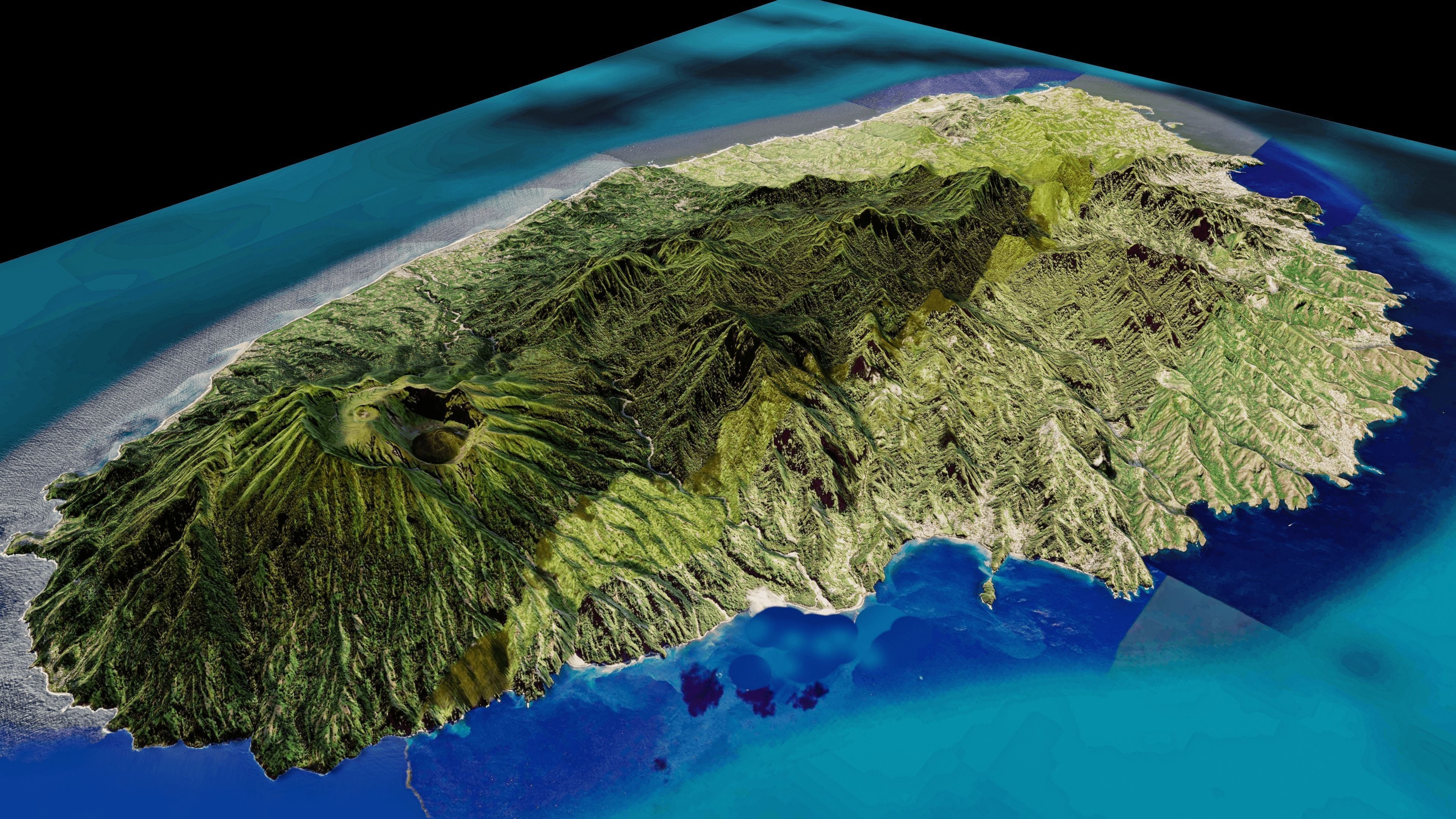 Saint Vincent island full 3d model terrain 3D model_3
